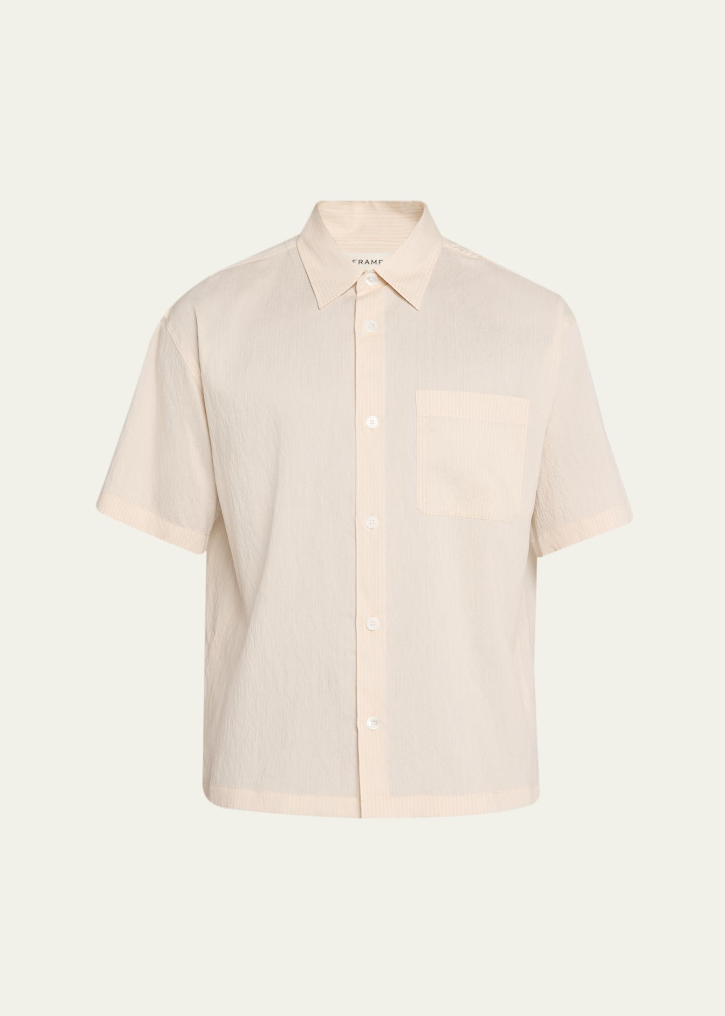 FRAME Men's Viscose Blend Pocket Short-Sleeve Shirt - Bergdorf Goodman