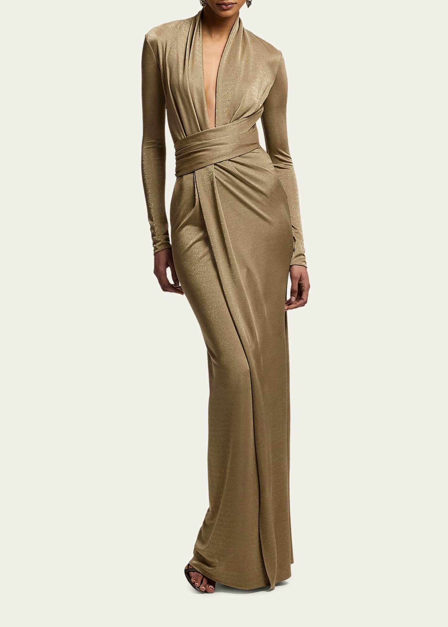 ralph lauren metallic jersey dress Ralph Lauren Womens Metallic Jersey Dress, Metallic, 2 at Amazon Women's  Clothing store