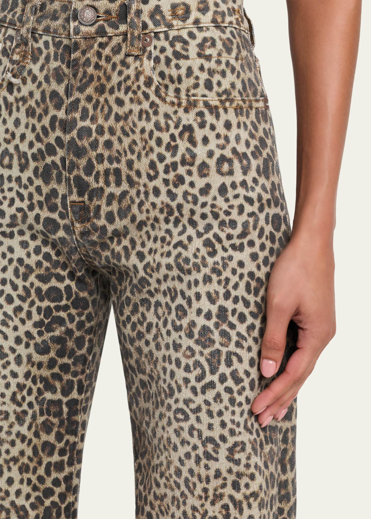 swagger denim レオパード R13 Jane Wide-Leg Leopard Jeans - Bergdorf Goodman