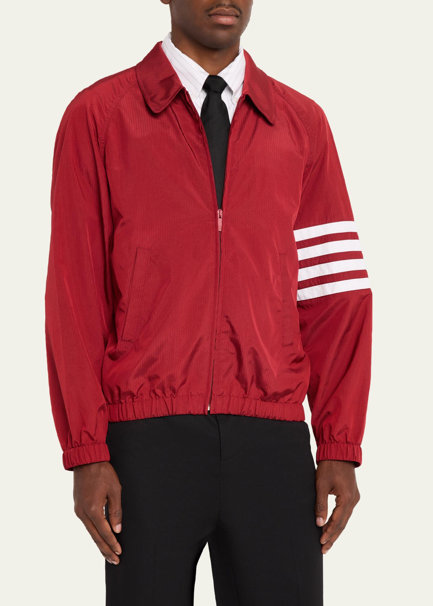 Thom Browne Men's Ripstop 4-Bar Full-Zip Jacket - Bergdorf Goodman