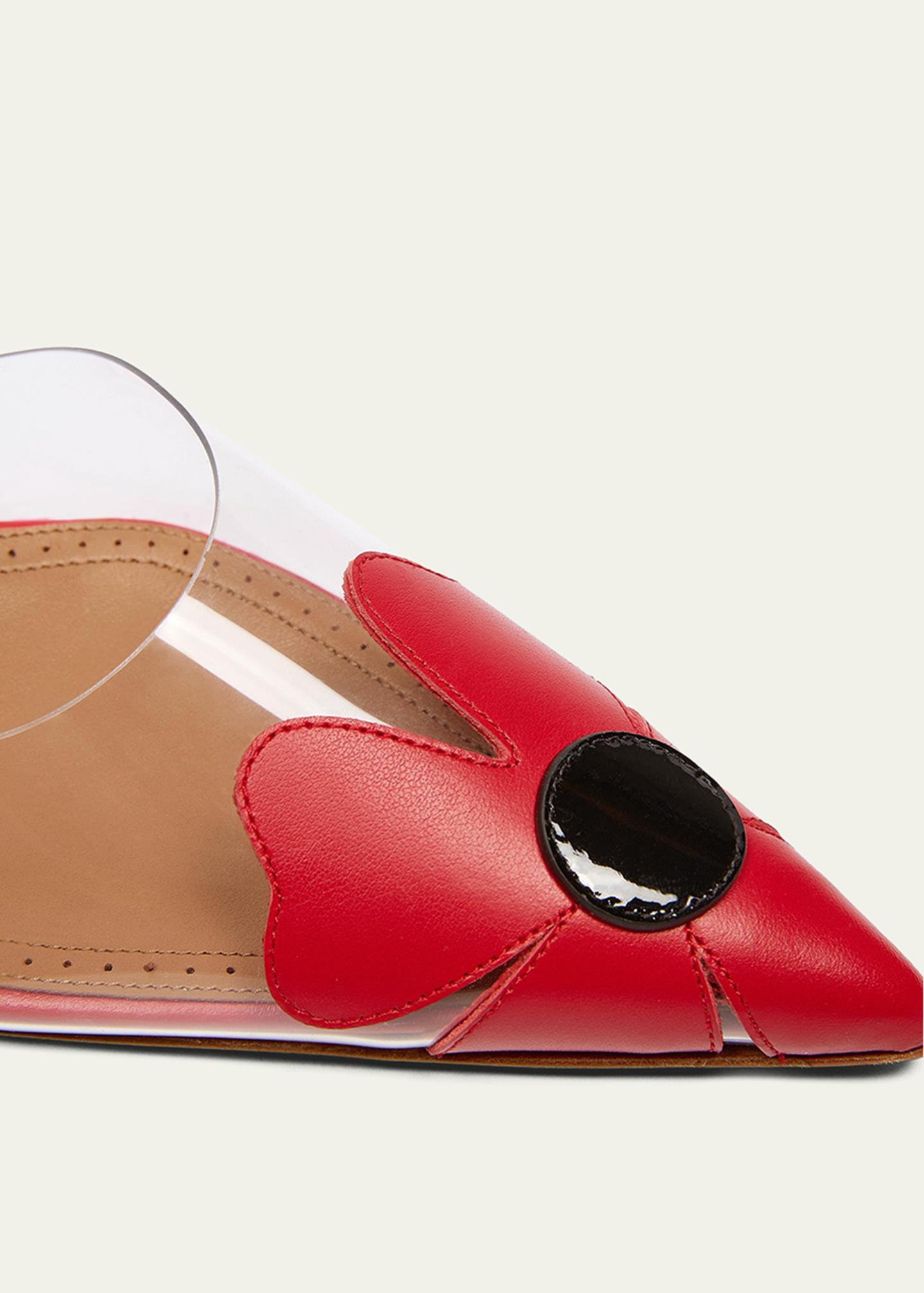 ALAIA ミュール ALAÏA 55mm Bloom Leather Transparent Mule Pumps - Bergdorf Goodman