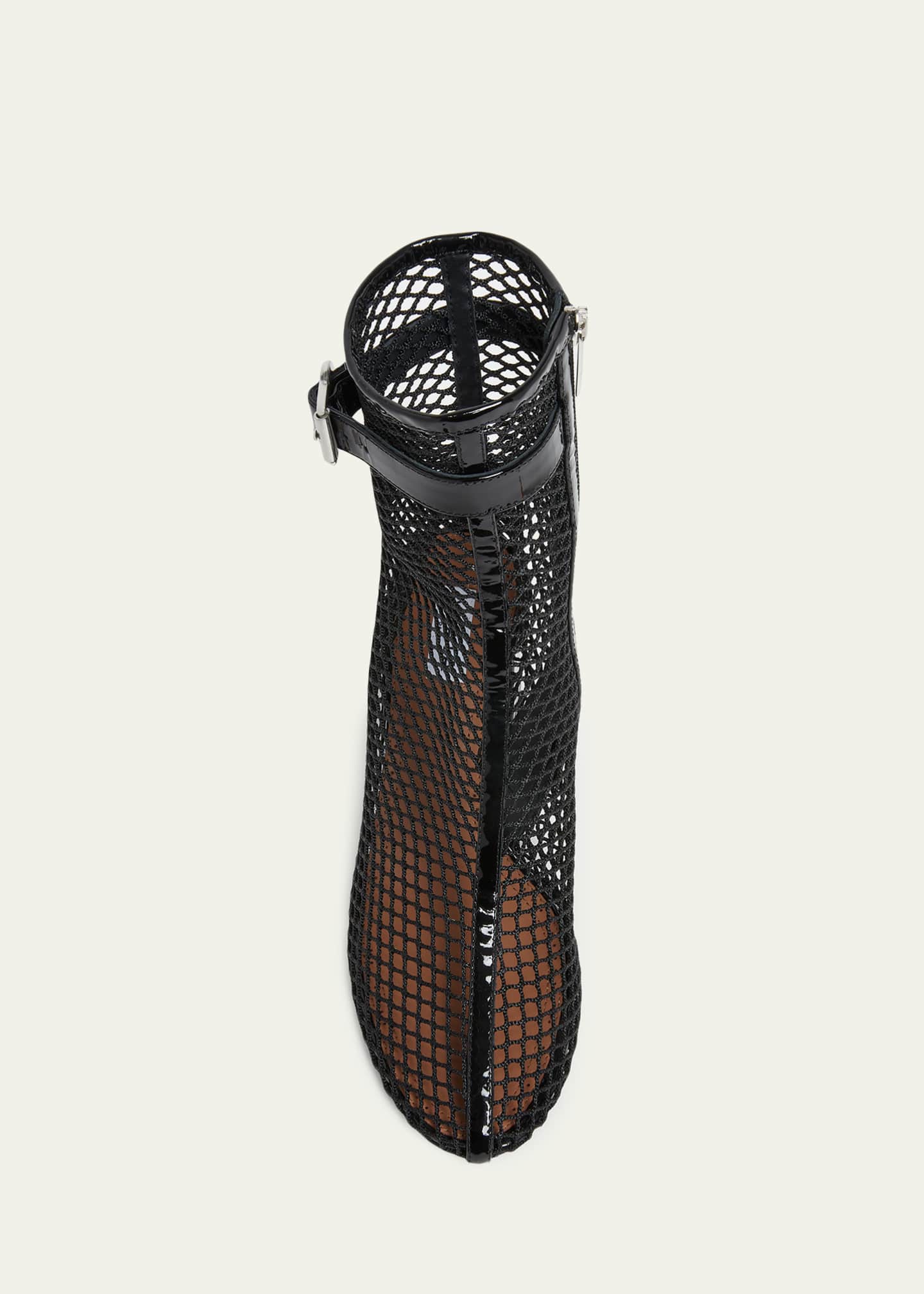 ALAIA 55mm Fishnet Ankle Booties - Bergdorf Goodman