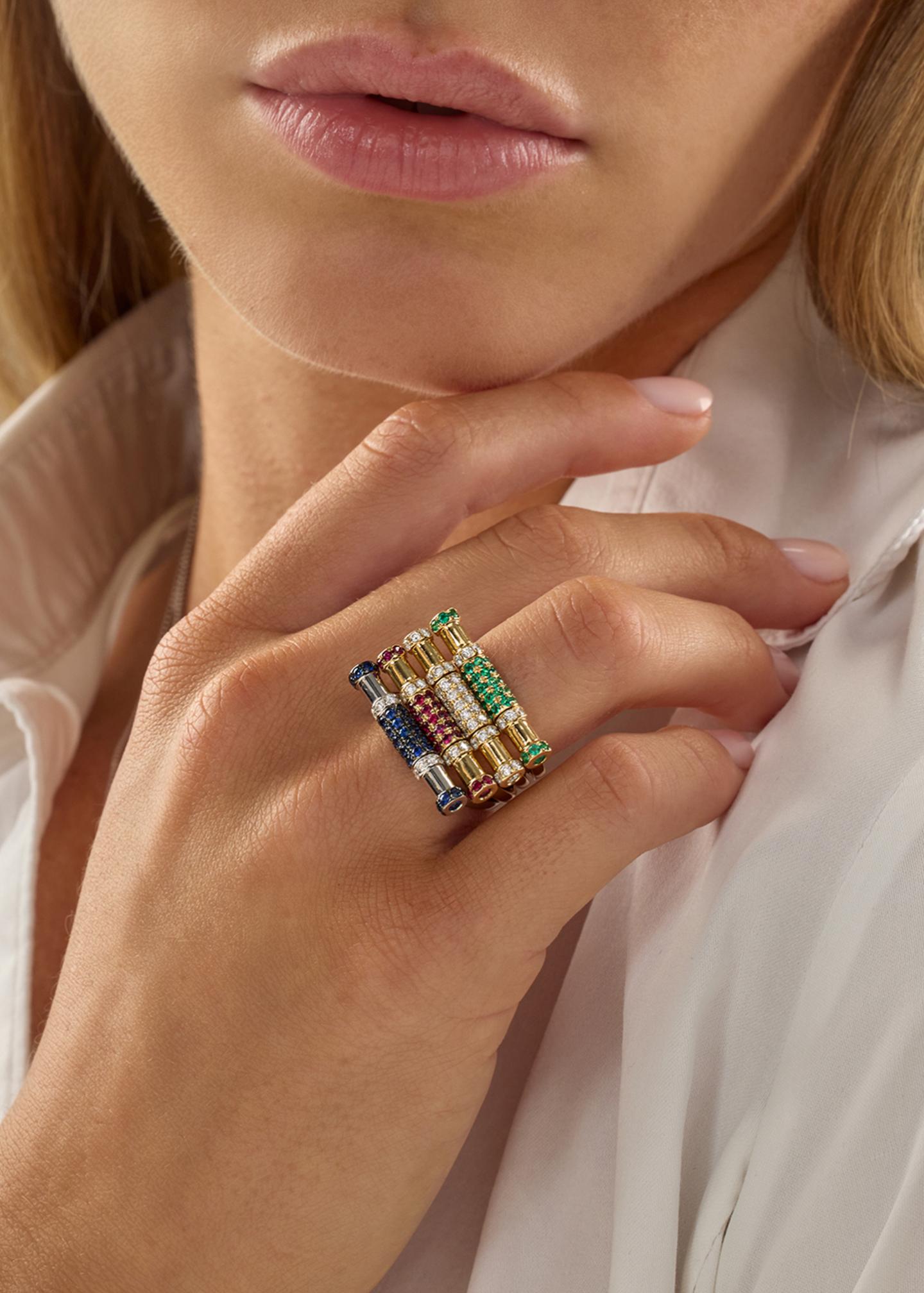 Graziela Gems 18K Diamond Cavaletti Ring - Bergdorf Goodman