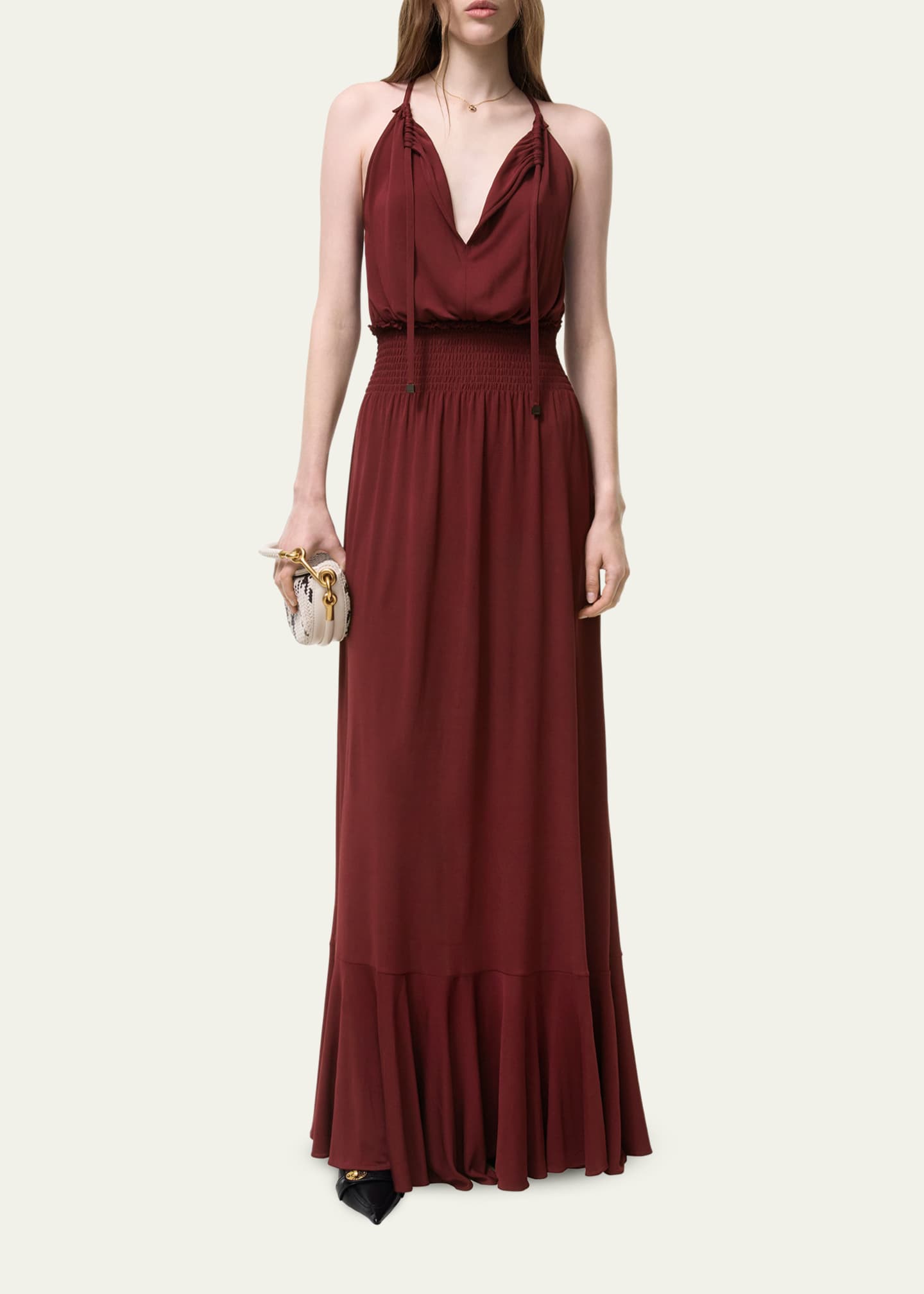 burberry maxi dress Burberry Rose Silk Maxi Dress | Green