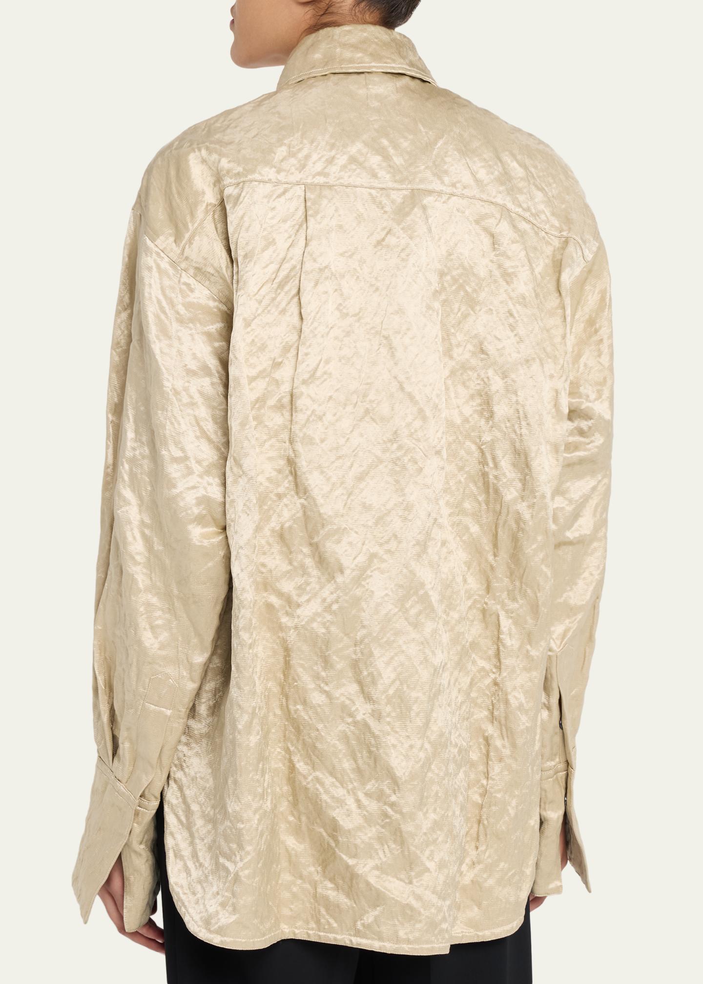 FForme Ozzy Metallic Boyfriend Shirt - Bergdorf Goodman