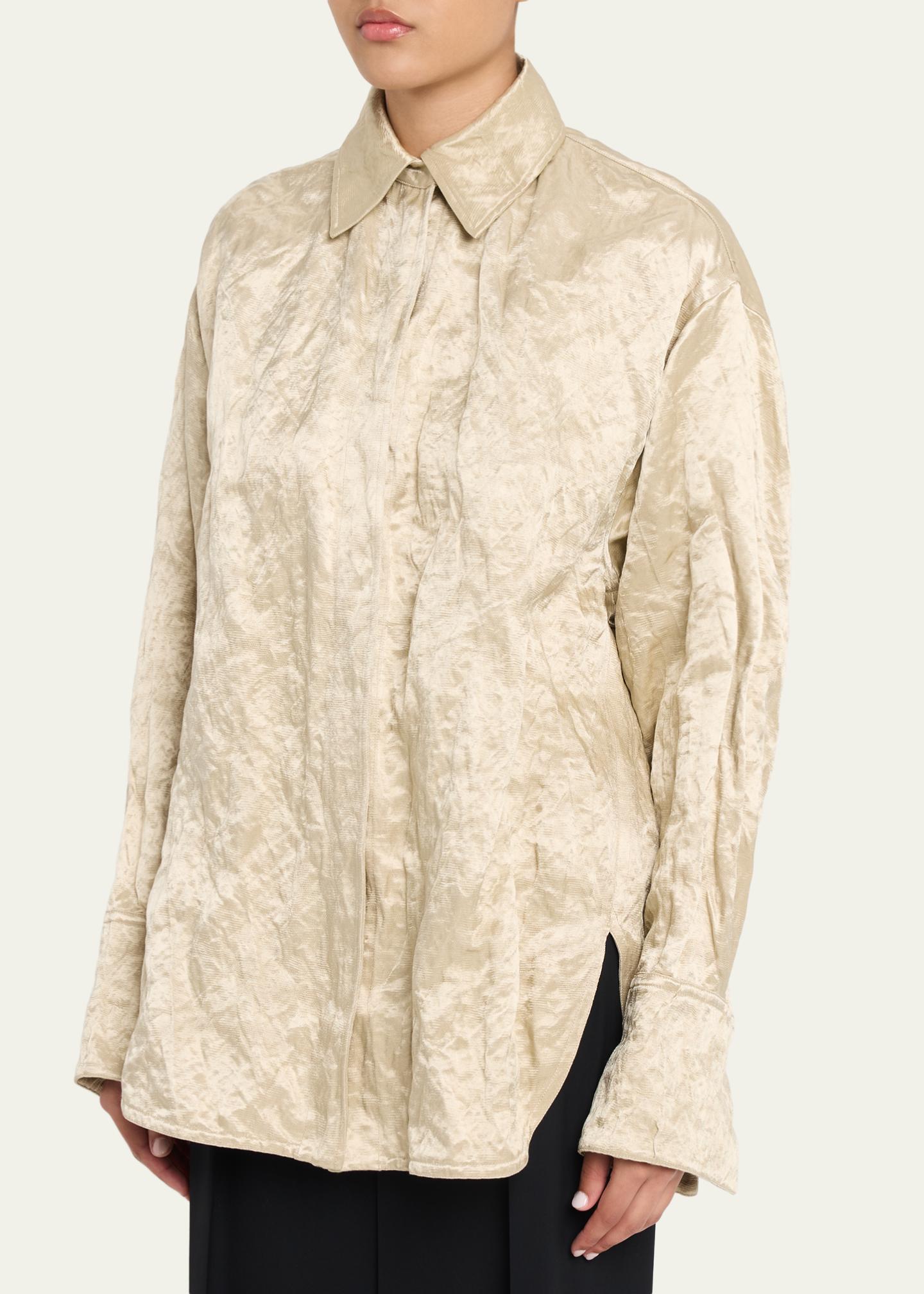 FForme Ozzy Metallic Boyfriend Shirt - Bergdorf Goodman