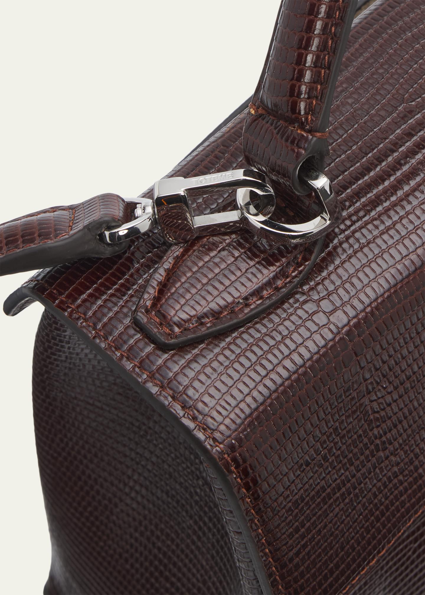 Toteme Clip Lizard-Embossed Top-Handle Bag - Bergdorf Goodman