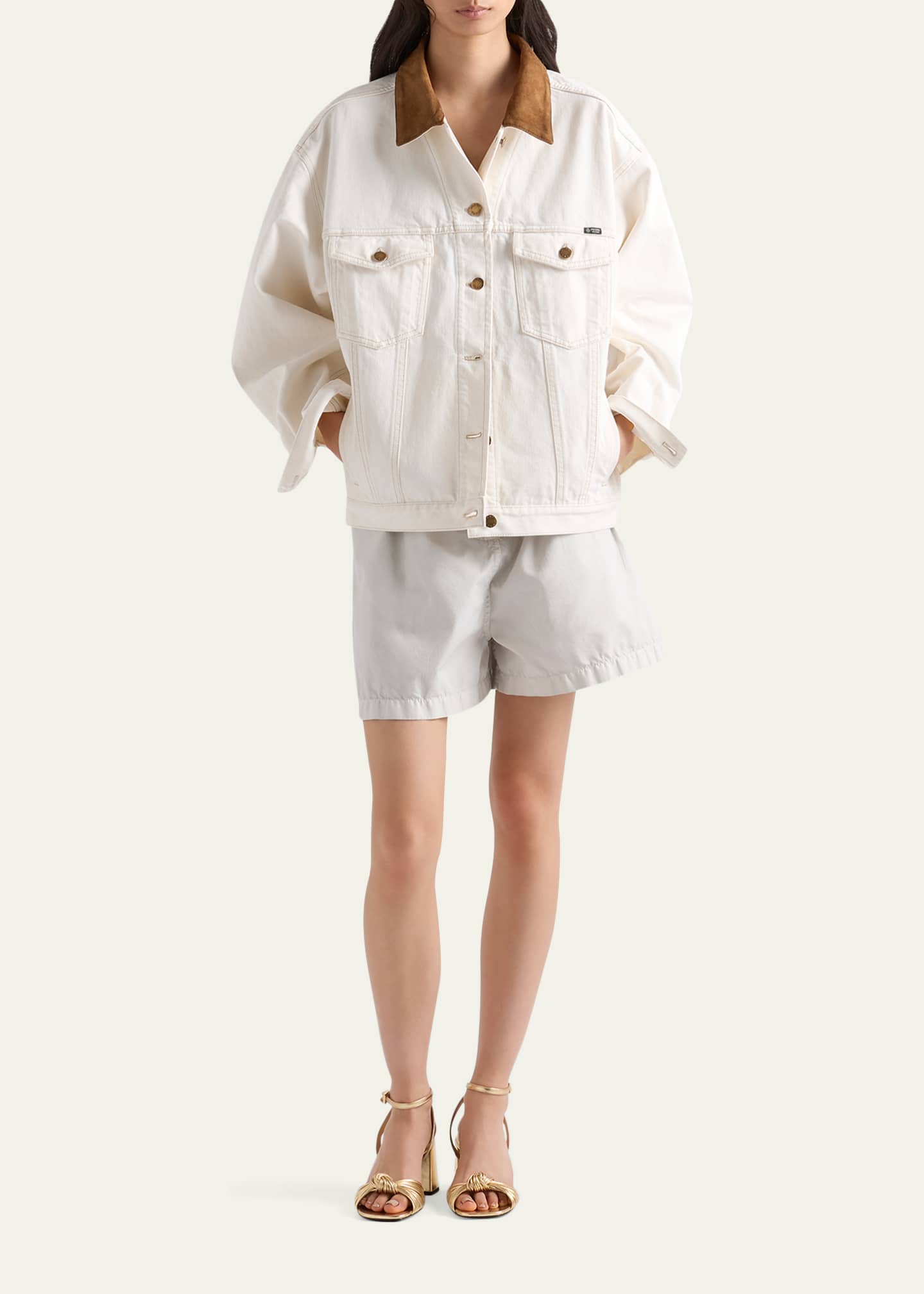 Prada Old Denim Blouson Jacket - Bergdorf Goodman