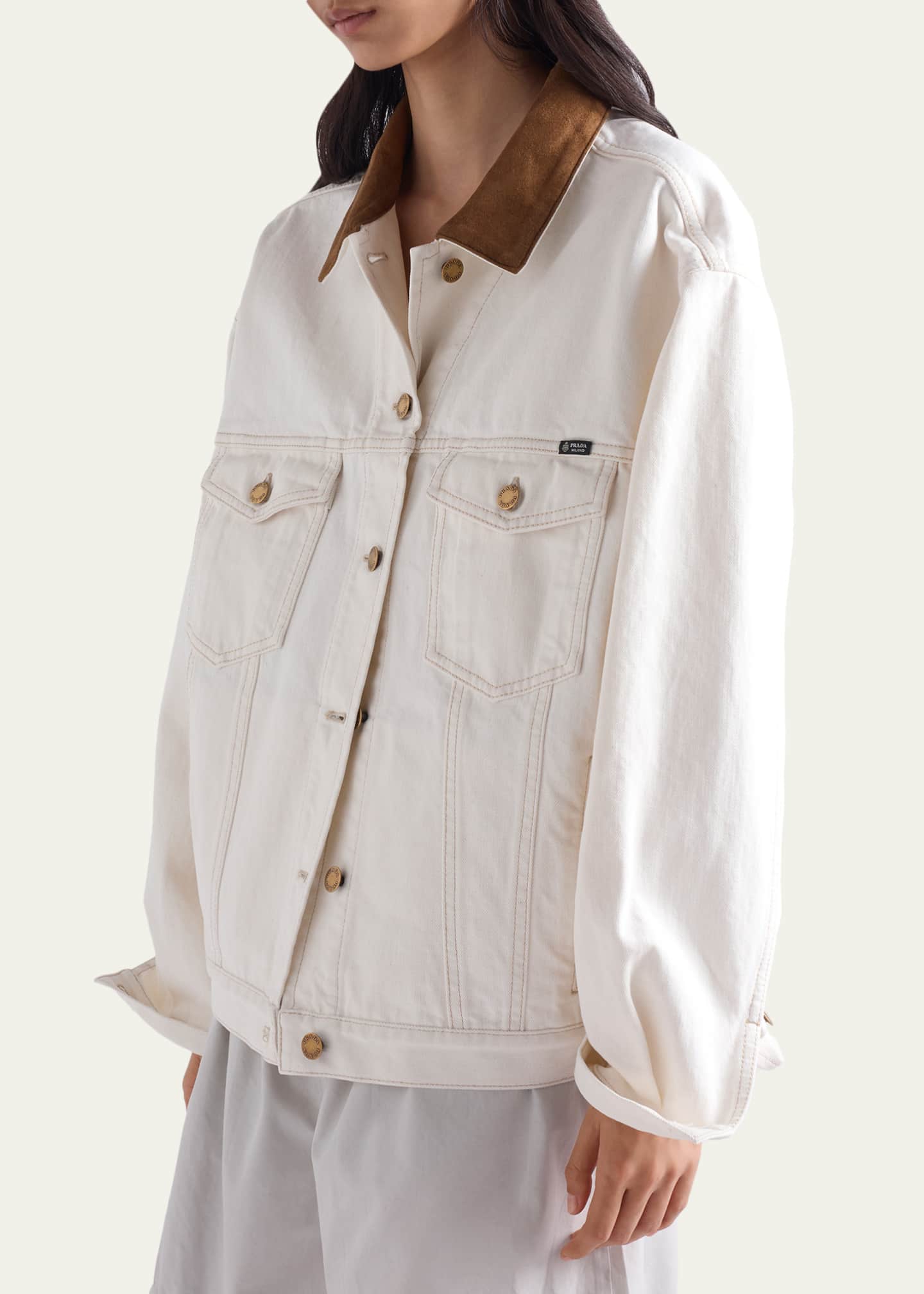 Prada Old Denim Blouson Jacket - Bergdorf Goodman