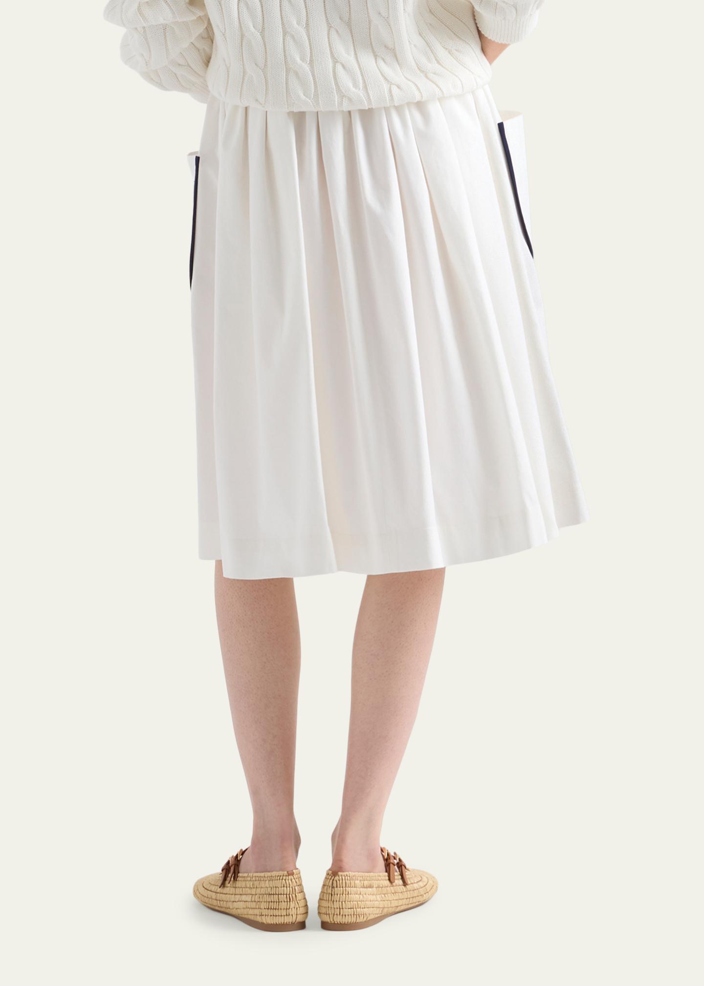 Prada Slubbed Toile Skirt - Bergdorf Goodman