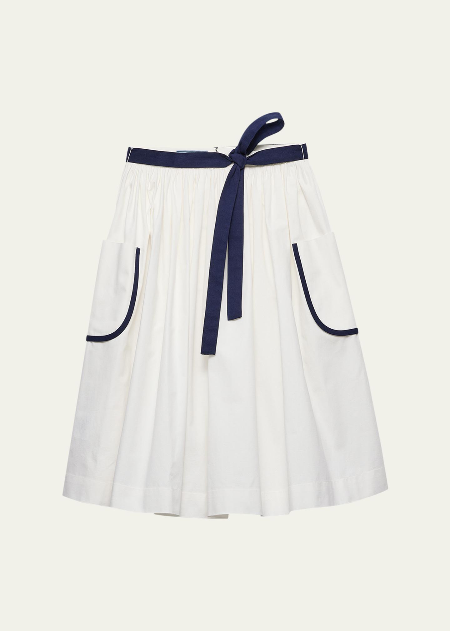 Prada Slubbed Toile Skirt - Bergdorf Goodman