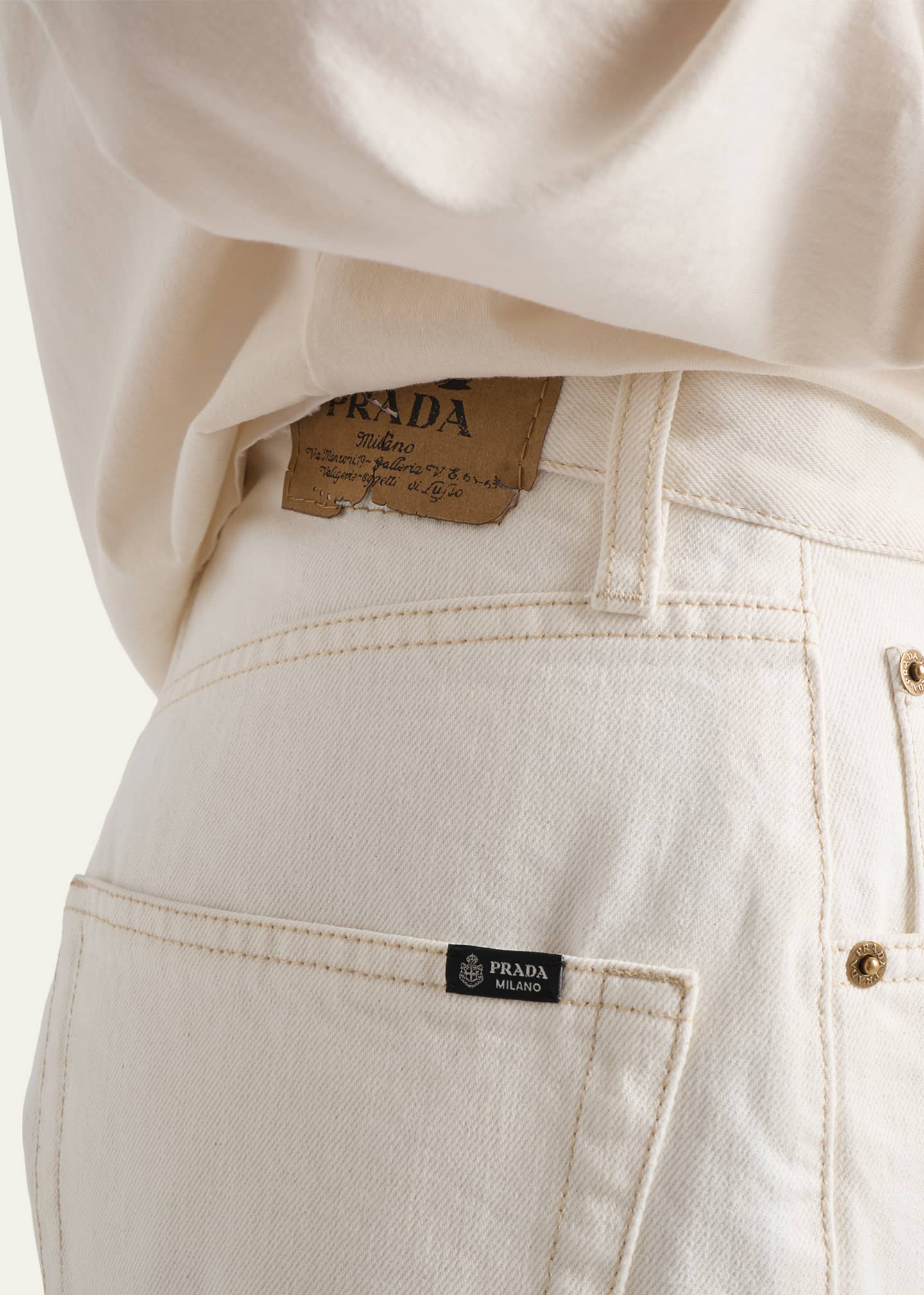 Prada Old Denim Five-Pocket Jeans - Bergdorf Goodman