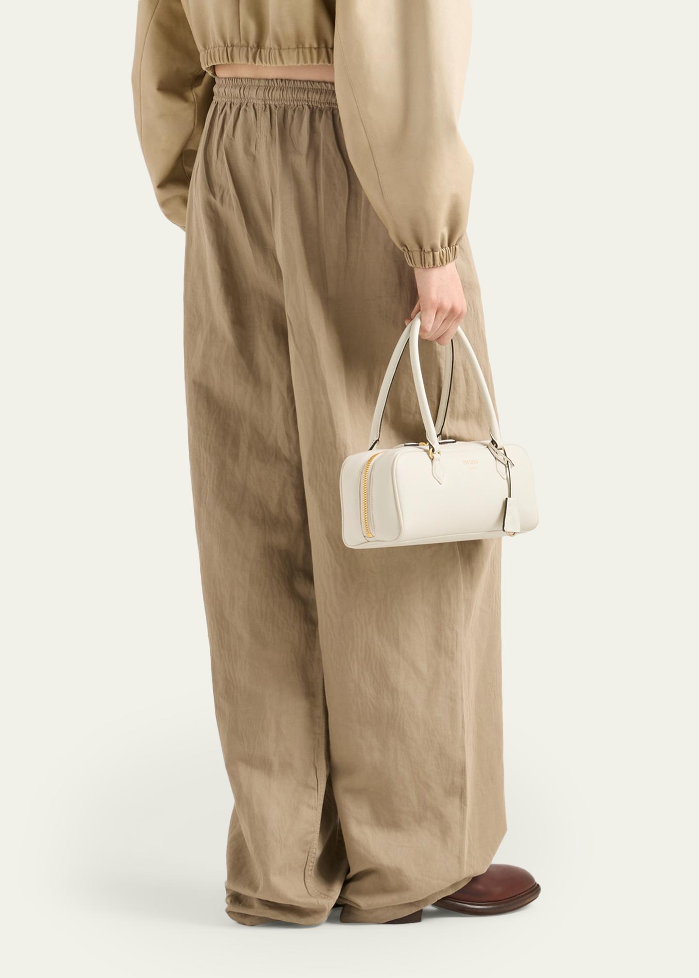 Prada Drawstring Cotton-Linen Pants - Bergdorf Goodman