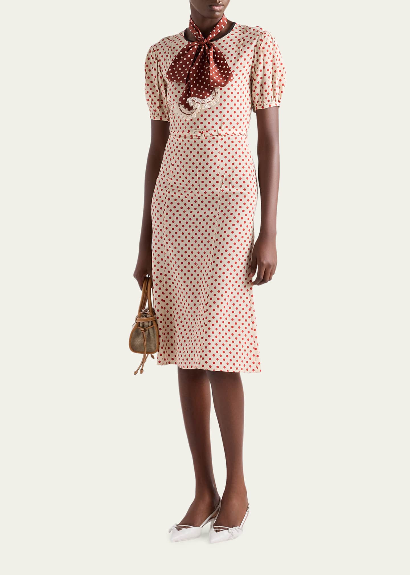 polka dot silk midi dress Monaco Polka Dot Silk Midi Dress  LUXE LIVING FASHIONS