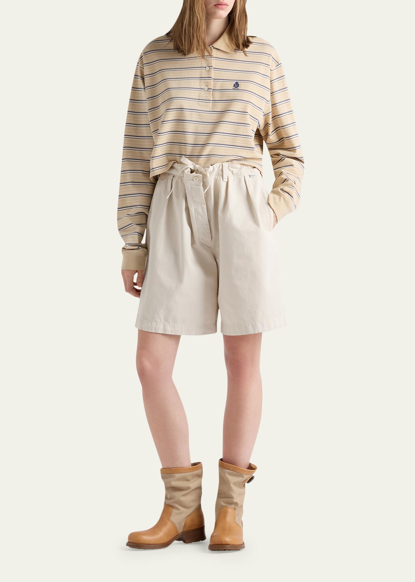 Prada Old Gabardine Cotton Bermuda Shorts - Bergdorf Goodman