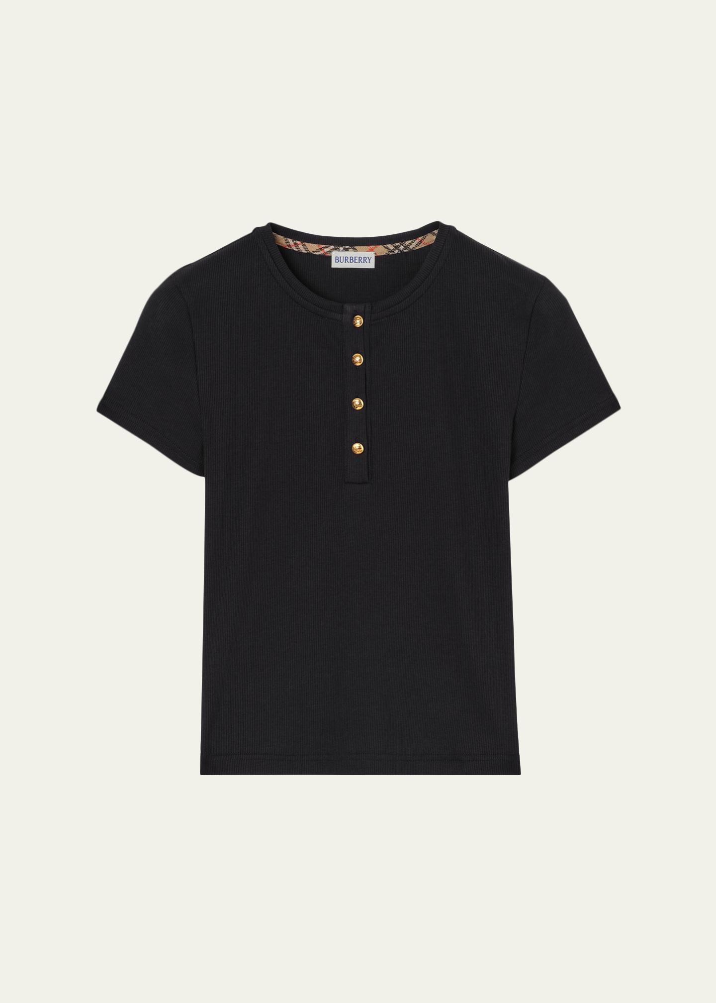 Burberry Cotton Rib Knit T-Shirt - Bergdorf Goodman