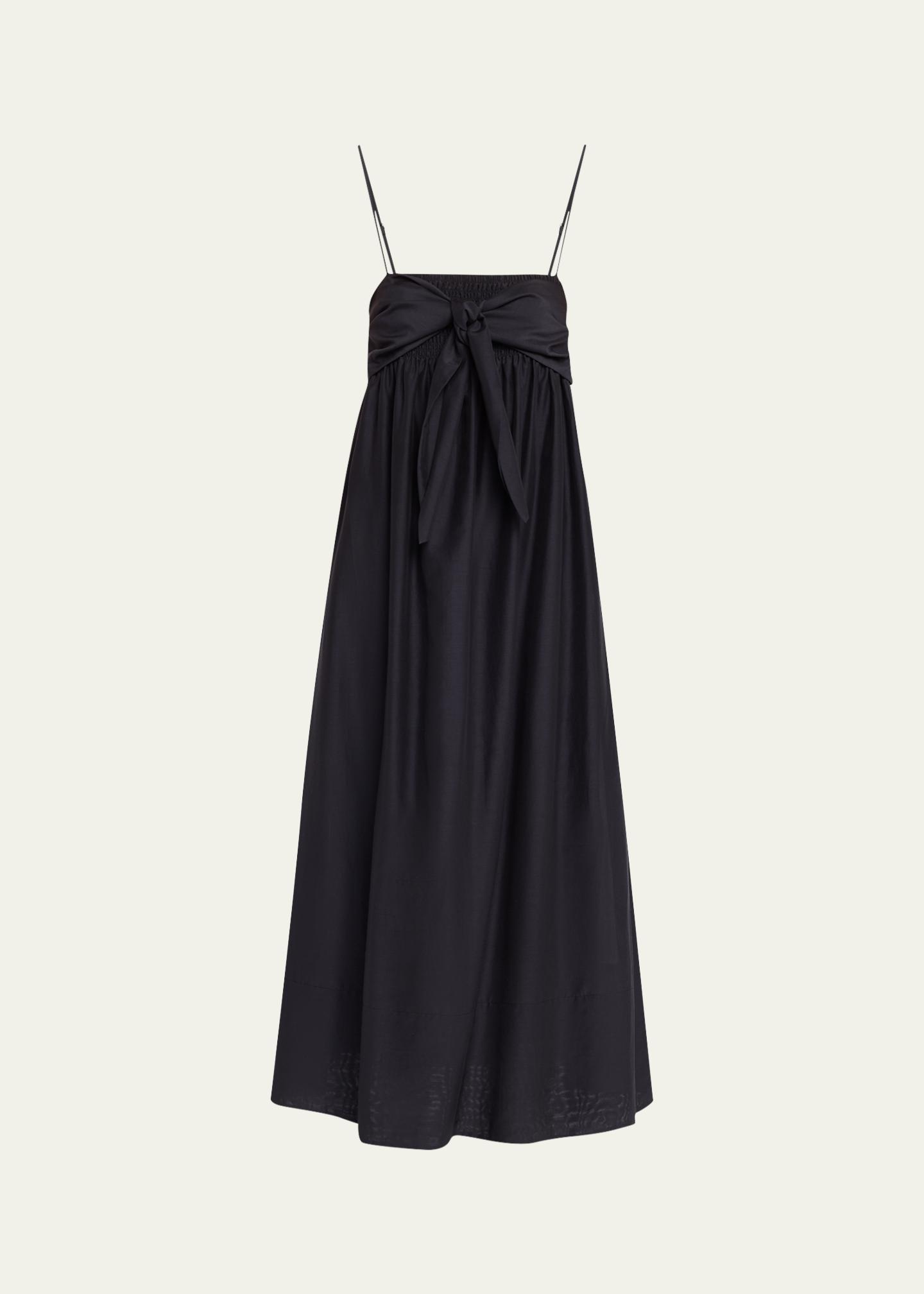 Vince Tie-Front Cotton Maxi Dress