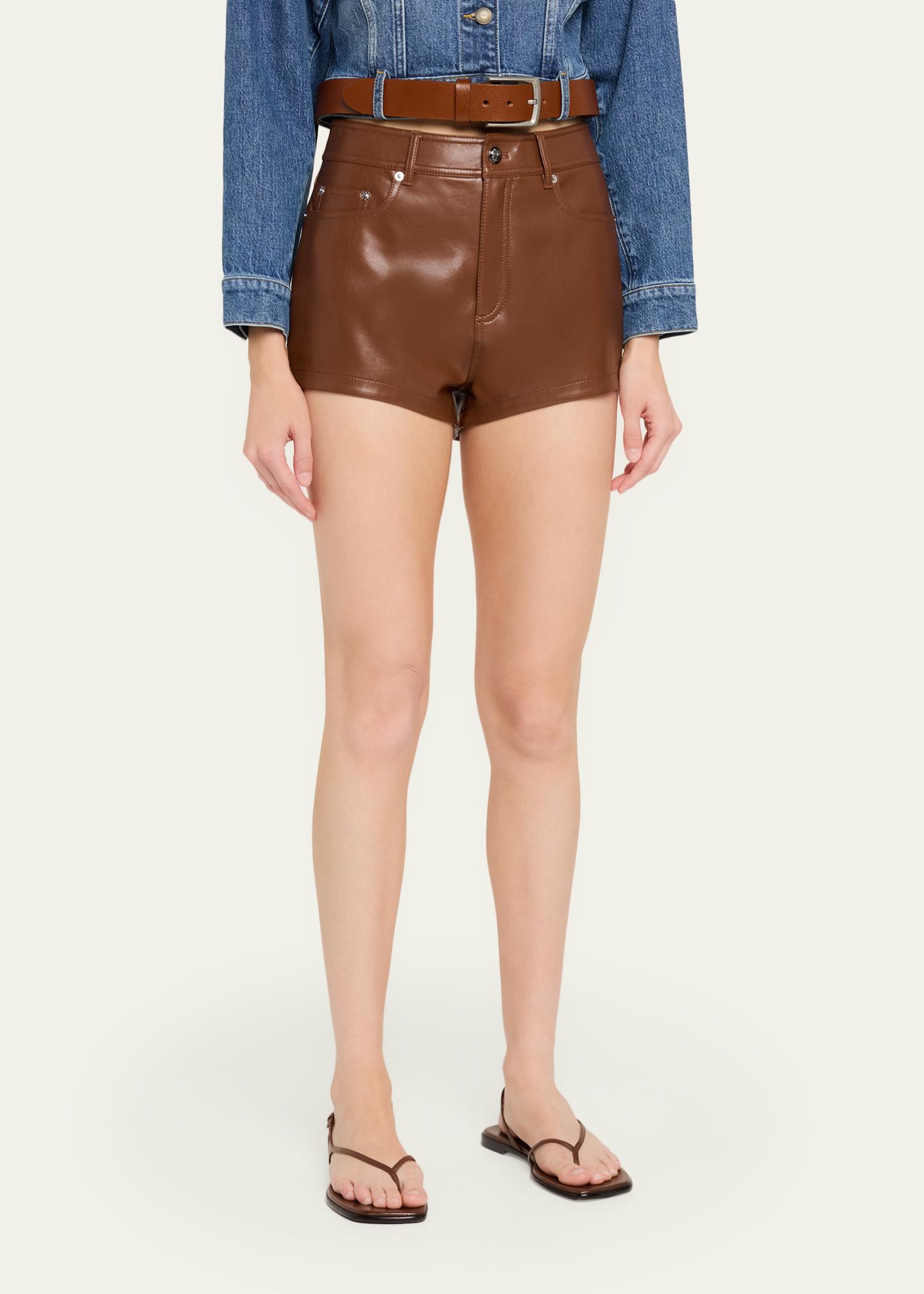Cinq à Sept Dani Vegan Leather Shorts - Bergdorf Goodman