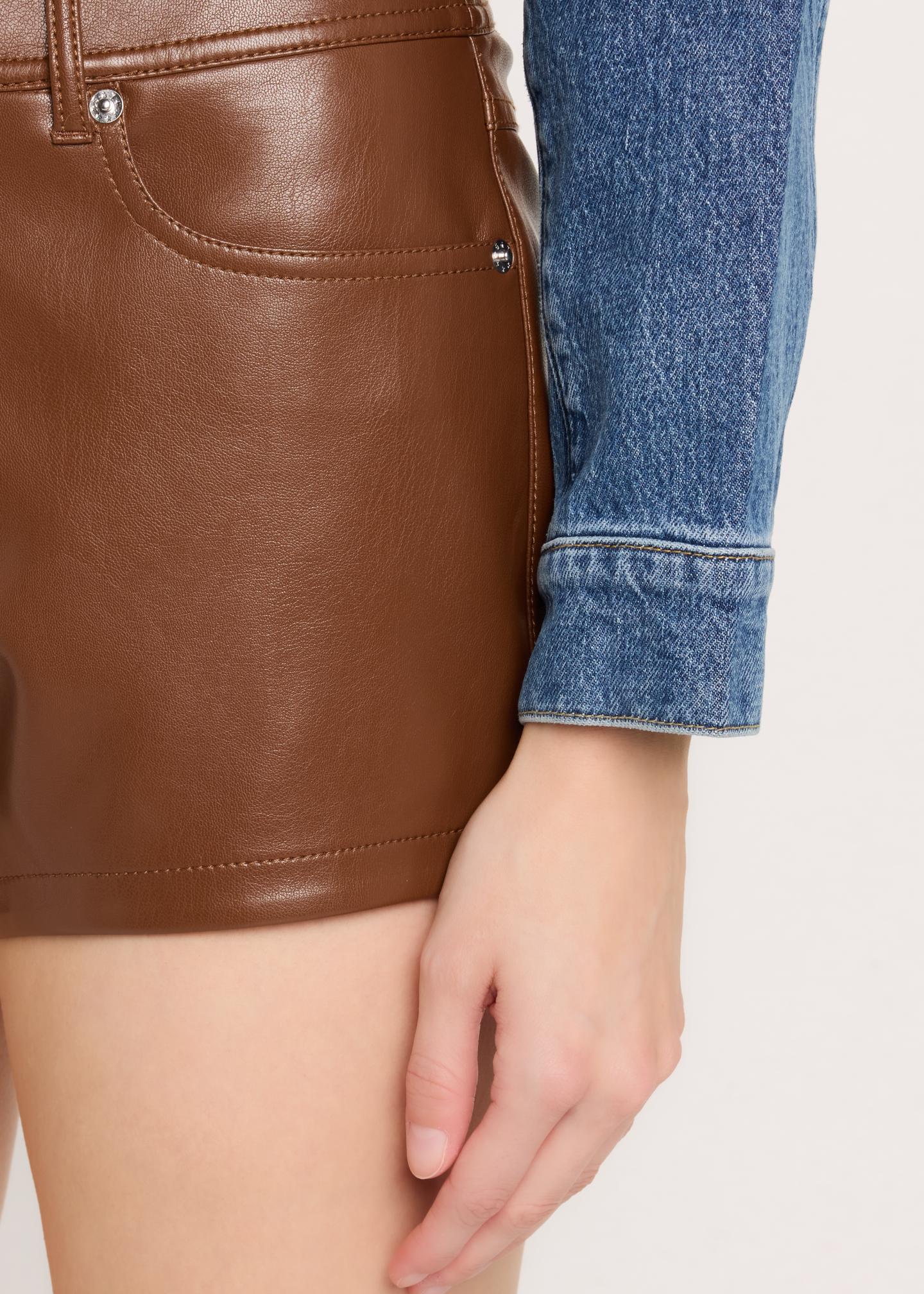 Cinq à Sept Dani Vegan Leather Shorts - Bergdorf Goodman
