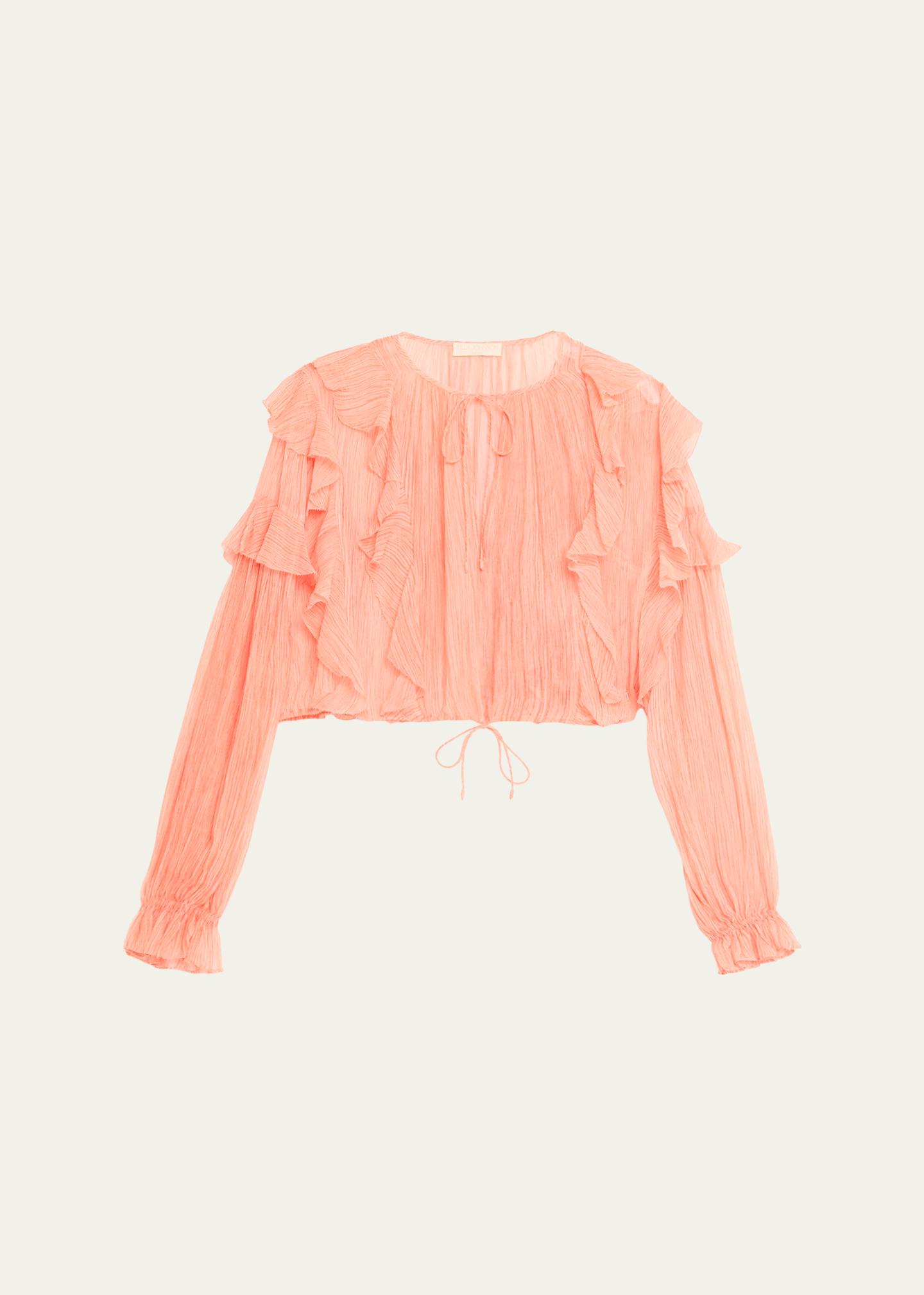 Ulla Johnson Delfina Long-Sleeve Silk Chiffon Blouse - Bergdorf