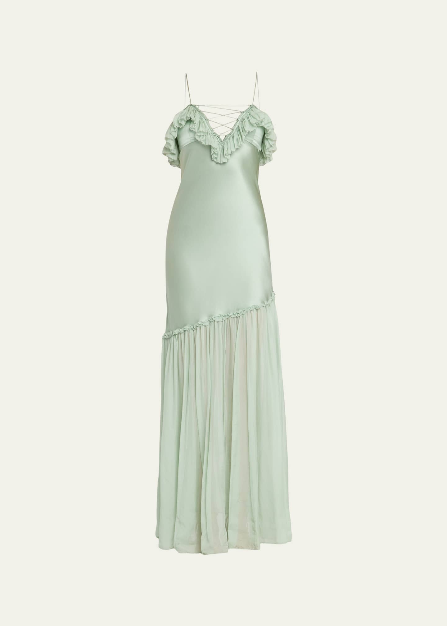 ulla johnson margaux ruffled silk fit-&-flare maxi dress Ulla Johnson Margaux Dress