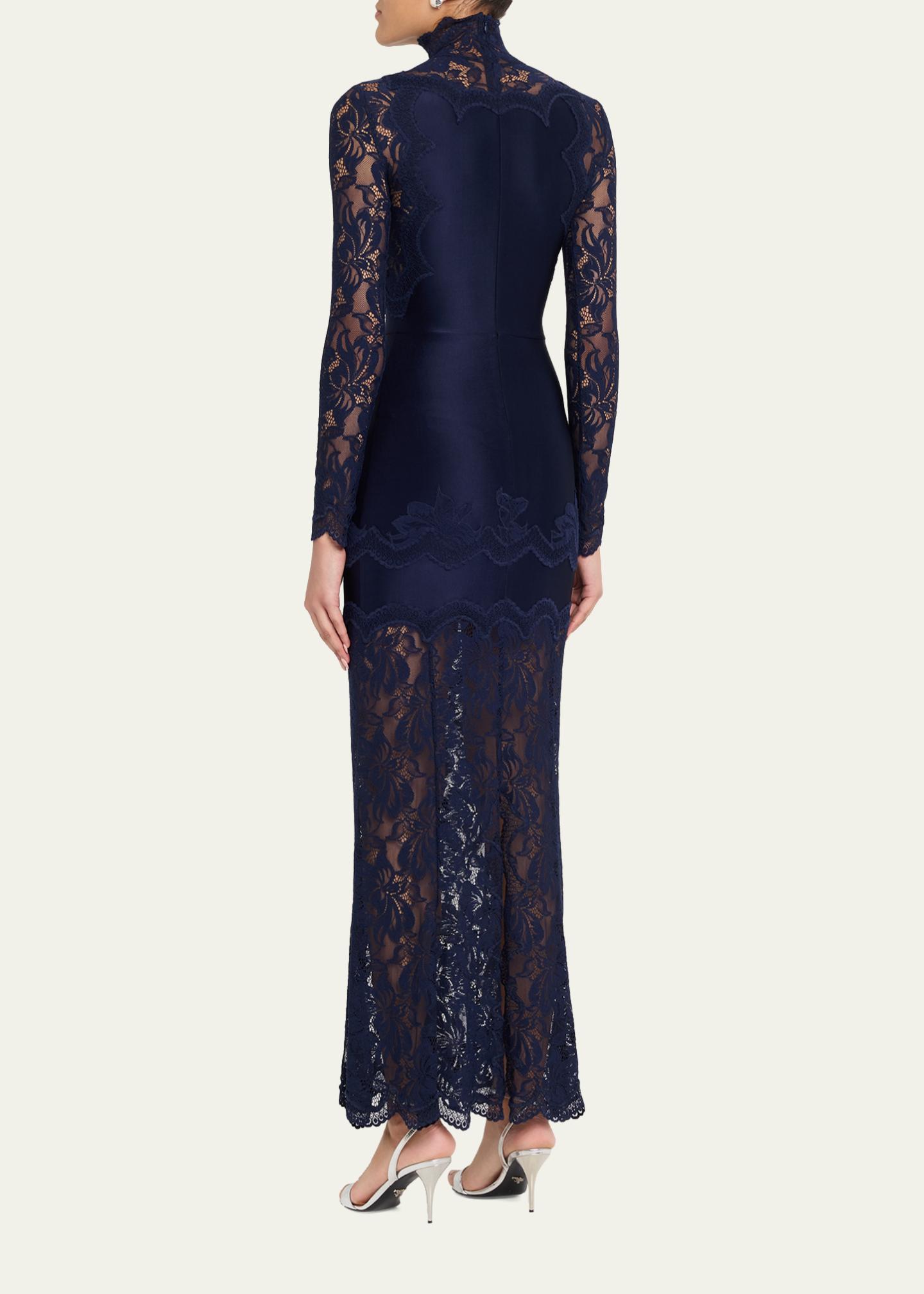 jersey dress with lace Rabanne Long-Sleeve Stretch Maxi everyday-essentials