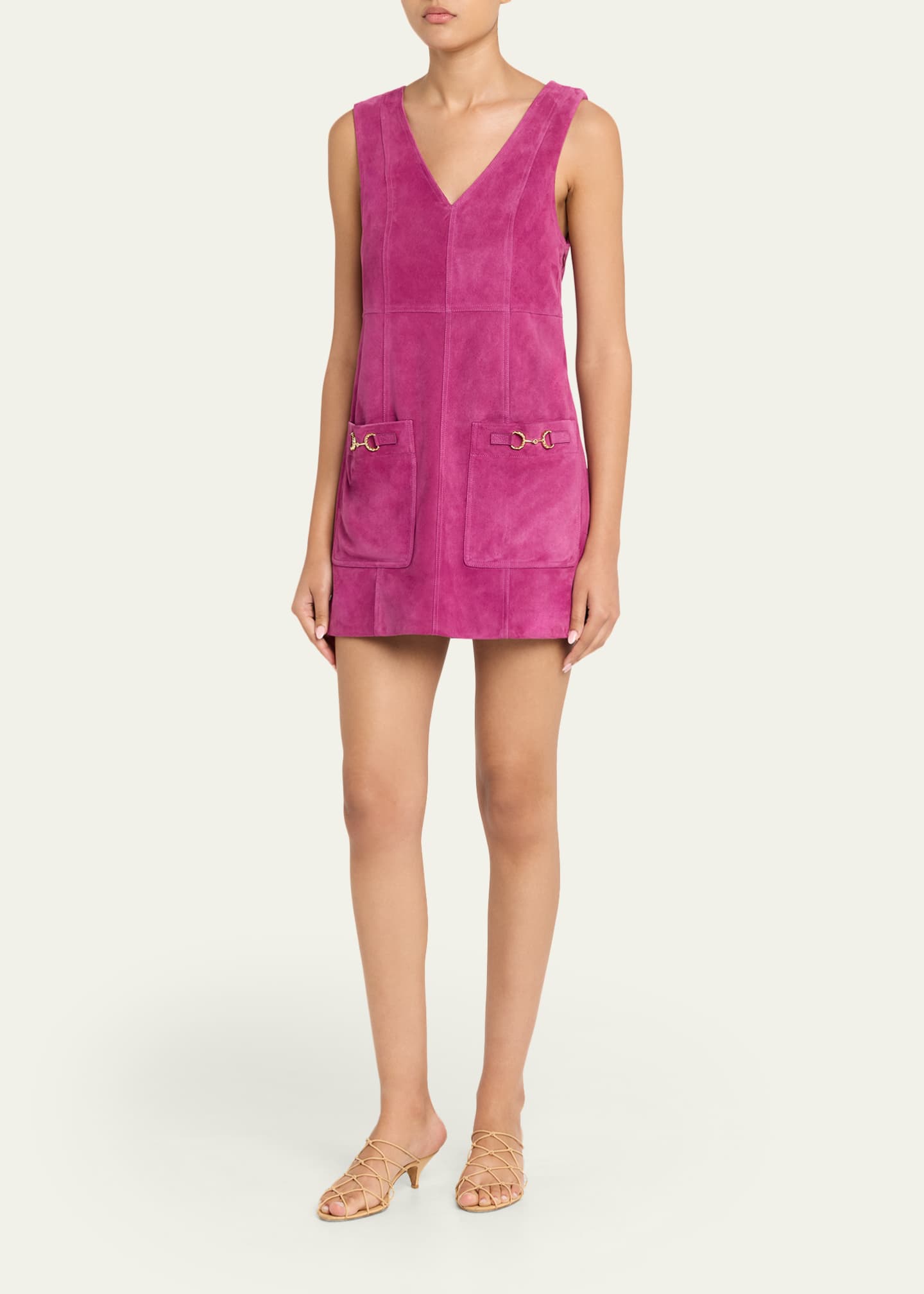 pink suede mini dress Western Dress