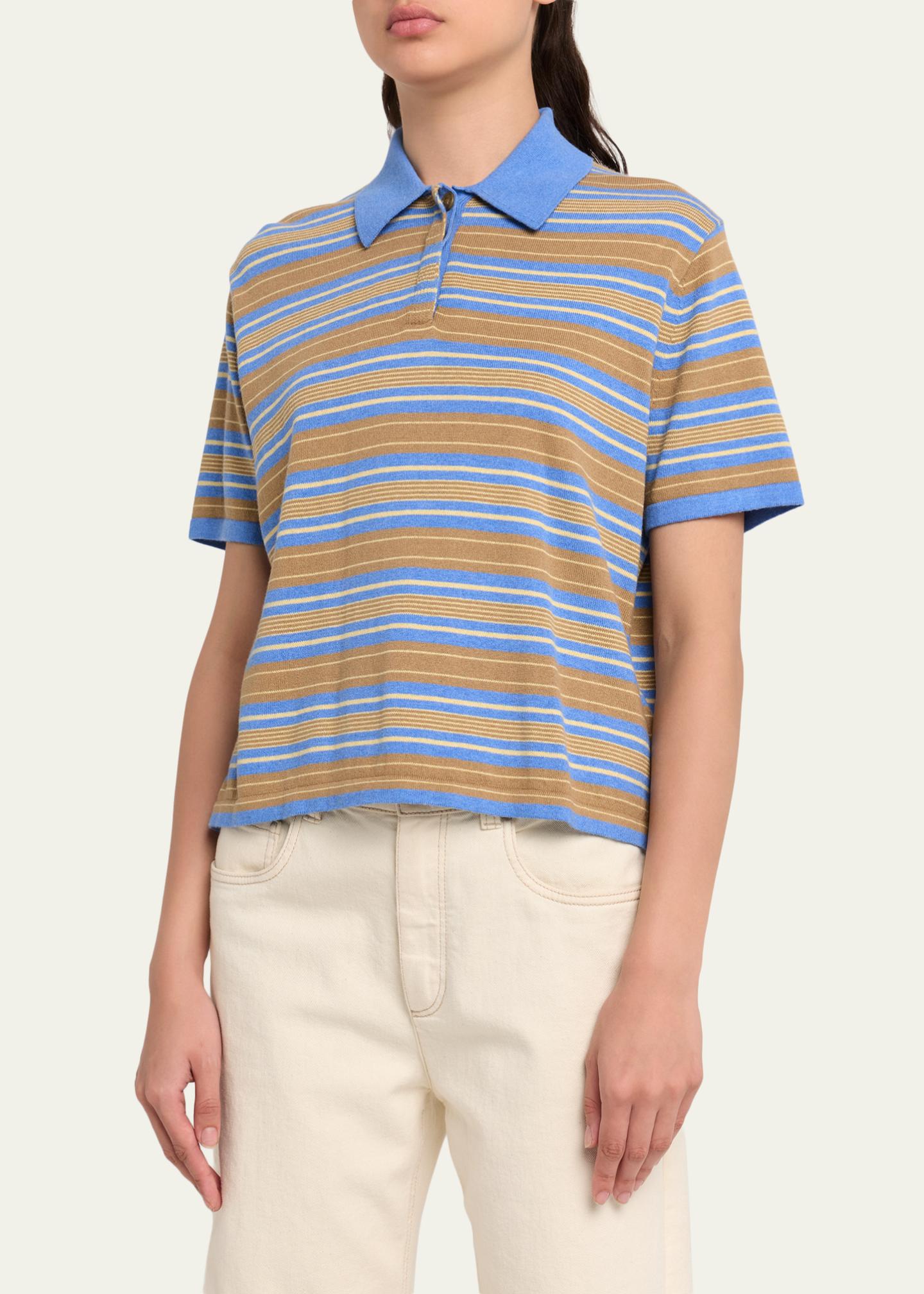 Guest in Residence Striped Short-Sleeve Rugby Polo - Bergdorf Goodman