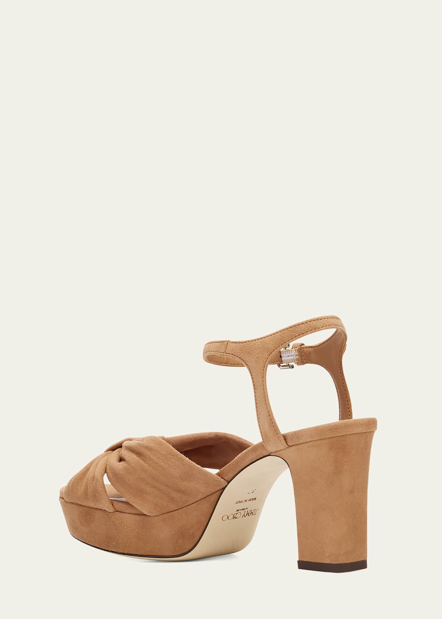 Jimmy Choo Heloise 80mm Suede Platform Sandals - Bergdorf Goodman