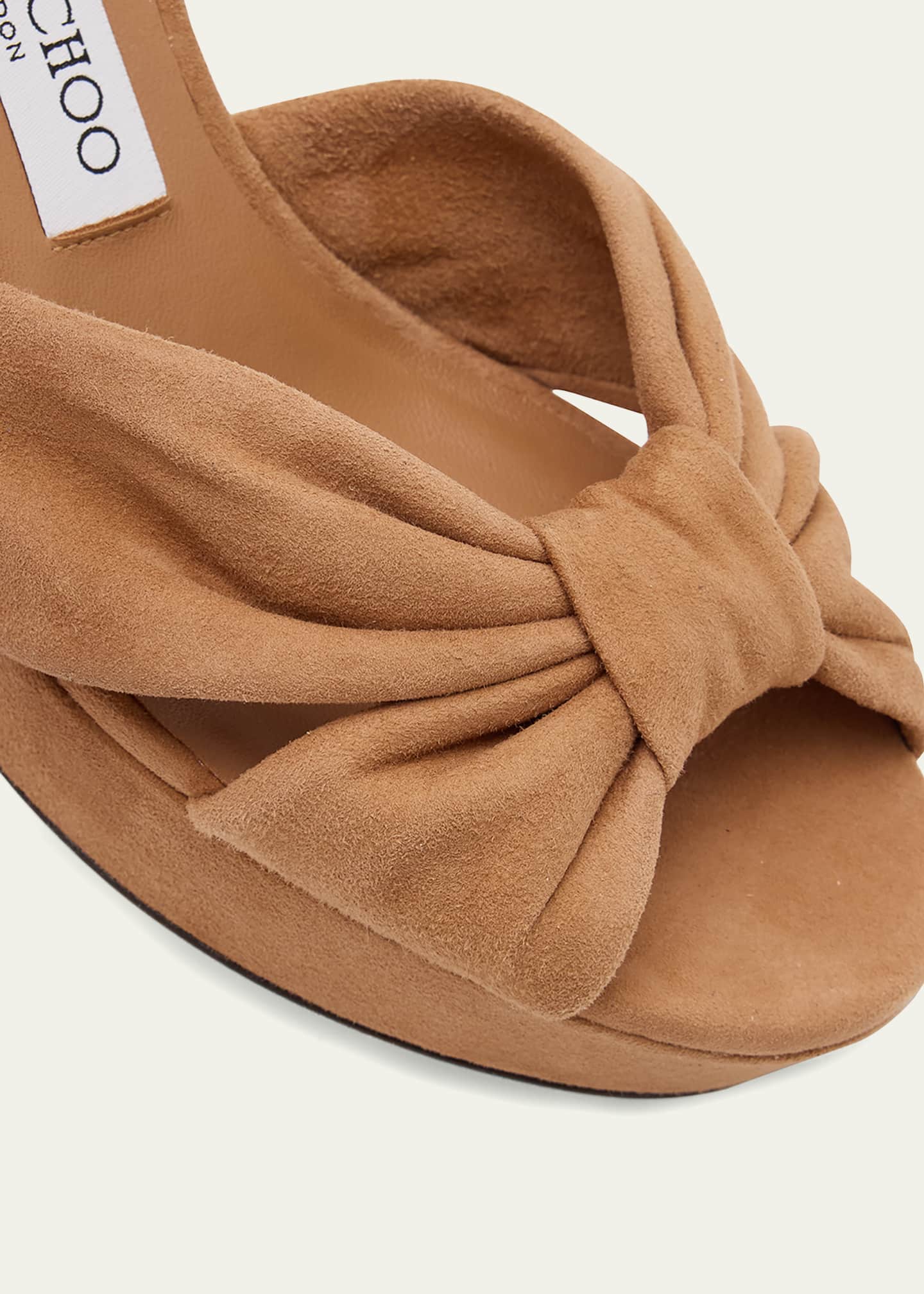 Jimmy Choo Heloise 80mm Suede Platform Sandals - Bergdorf Goodman