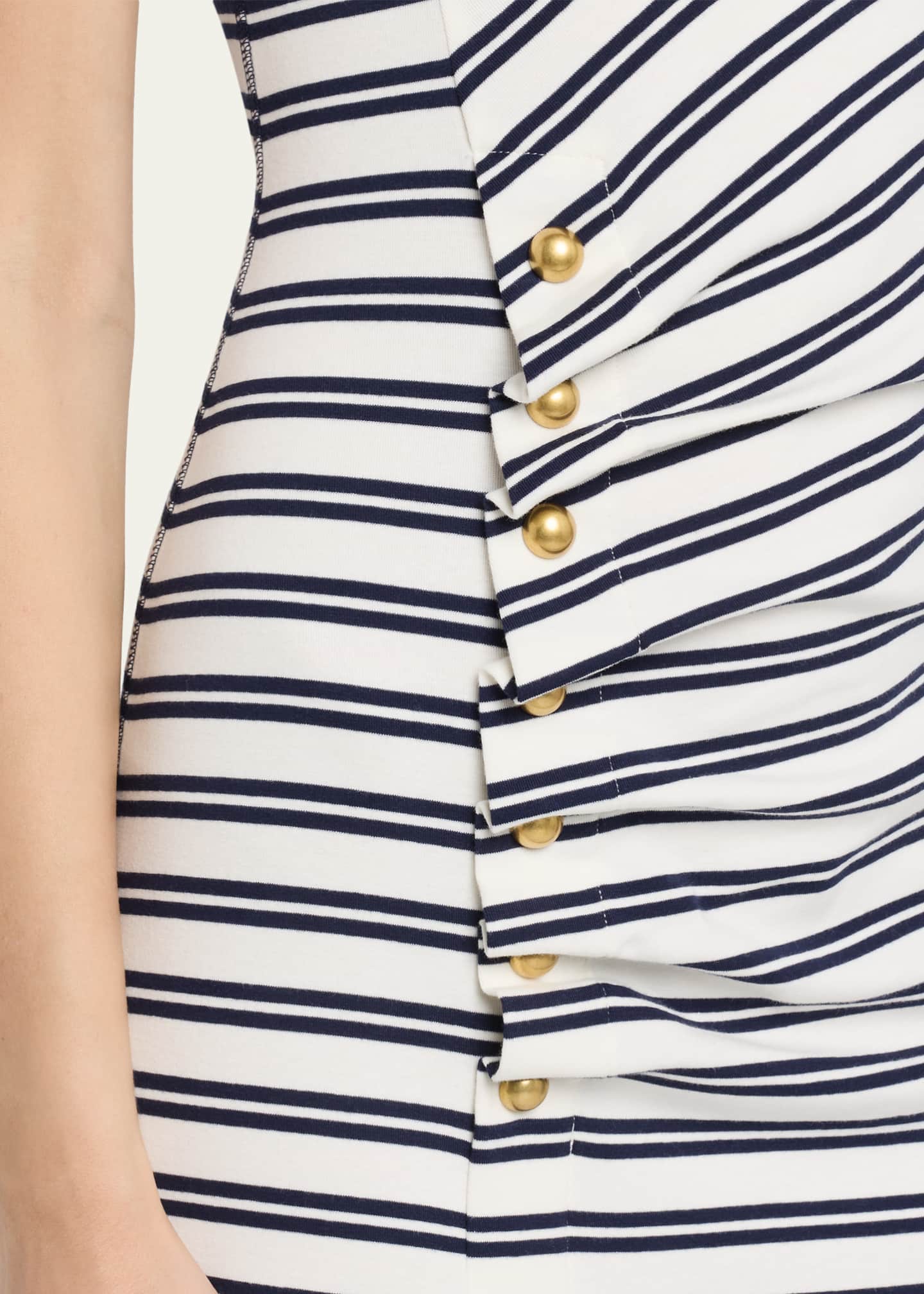 striped cotton jersey dress Simkhai Becker Midnight Stripe Jersey Midi Dress