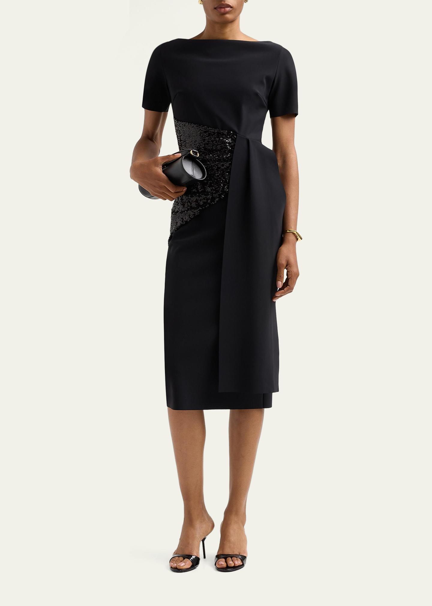 Chiara Boni La Petite Robe Sedva Sequin-Embellished Sheath Midi