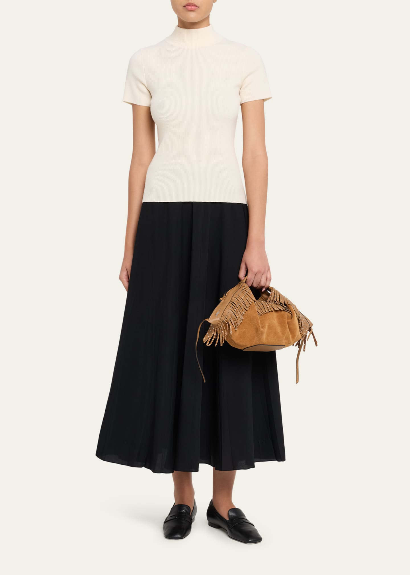 3.1 Phillip Lim Luna Mini Fringe-Trim Suede Crossbody Bag