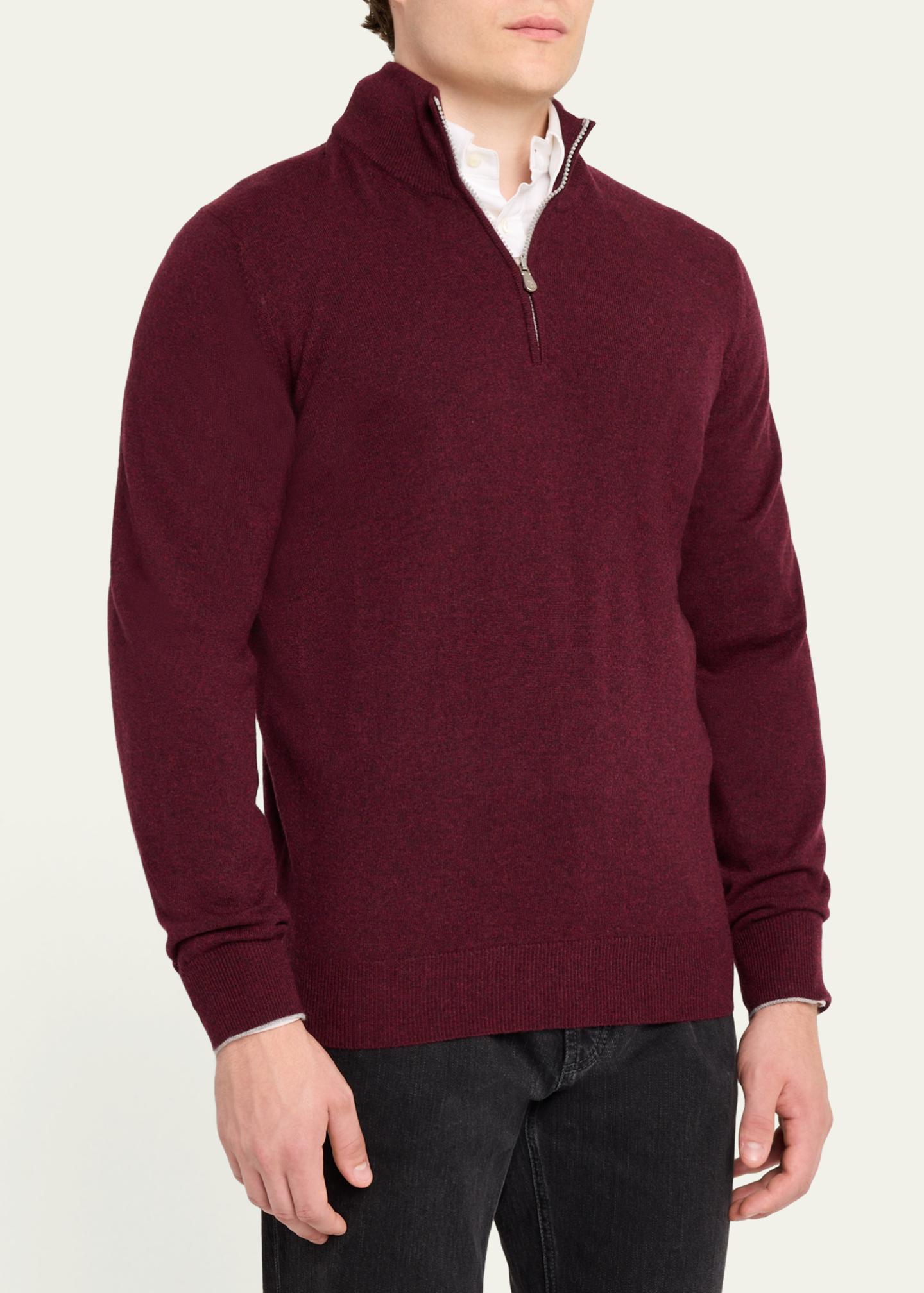 Brunello Cucinelli Men's Cashmere Quarter-Zip Sweater - Bergdorf