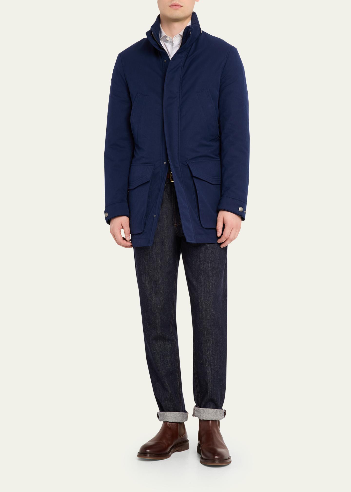 Brunello Cucinelli Men's Water-Resistant Flap-Pocket Field Jacket