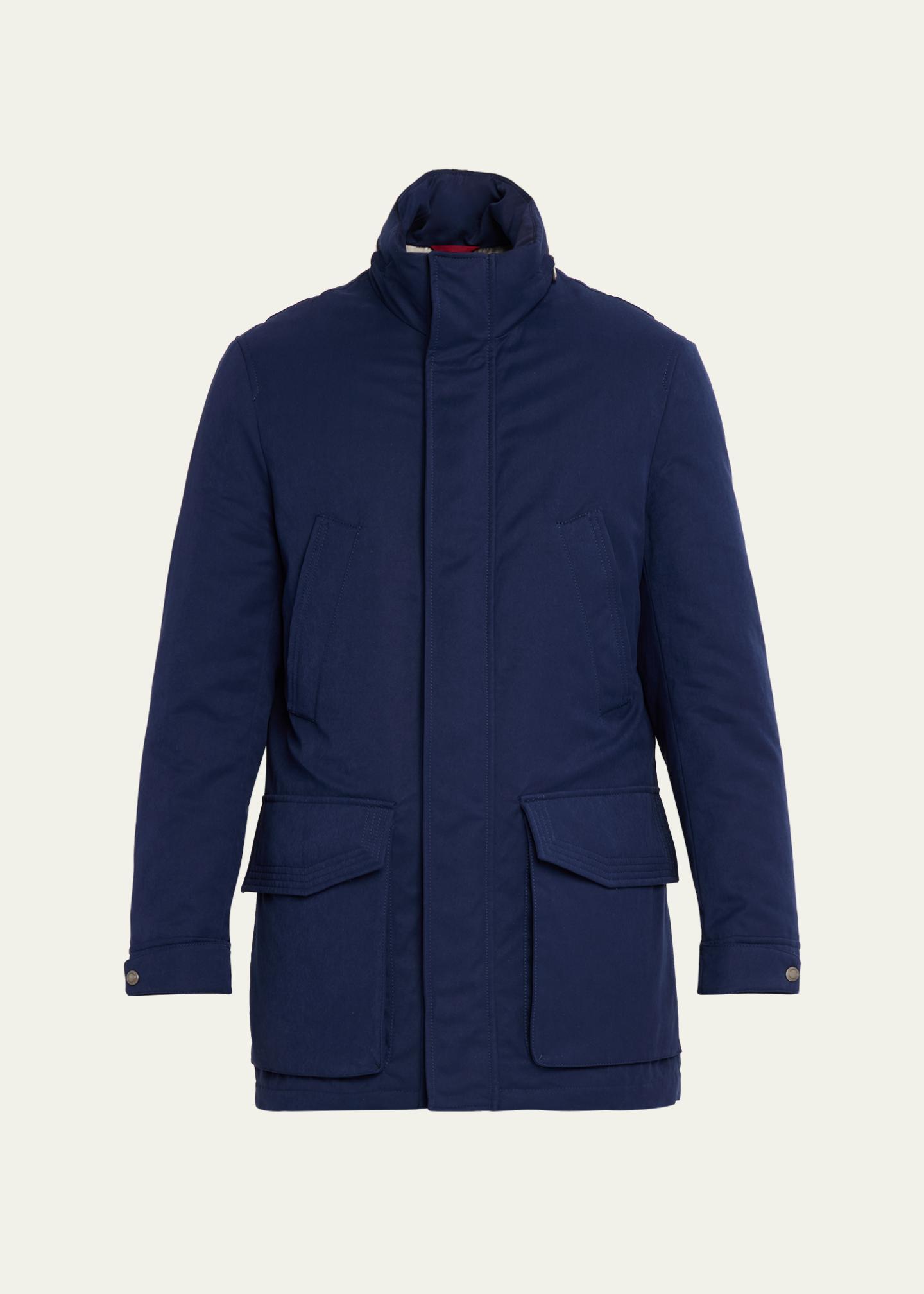 Brunello Cucinelli Men's Water-Resistant Flap-Pocket Field Jacket