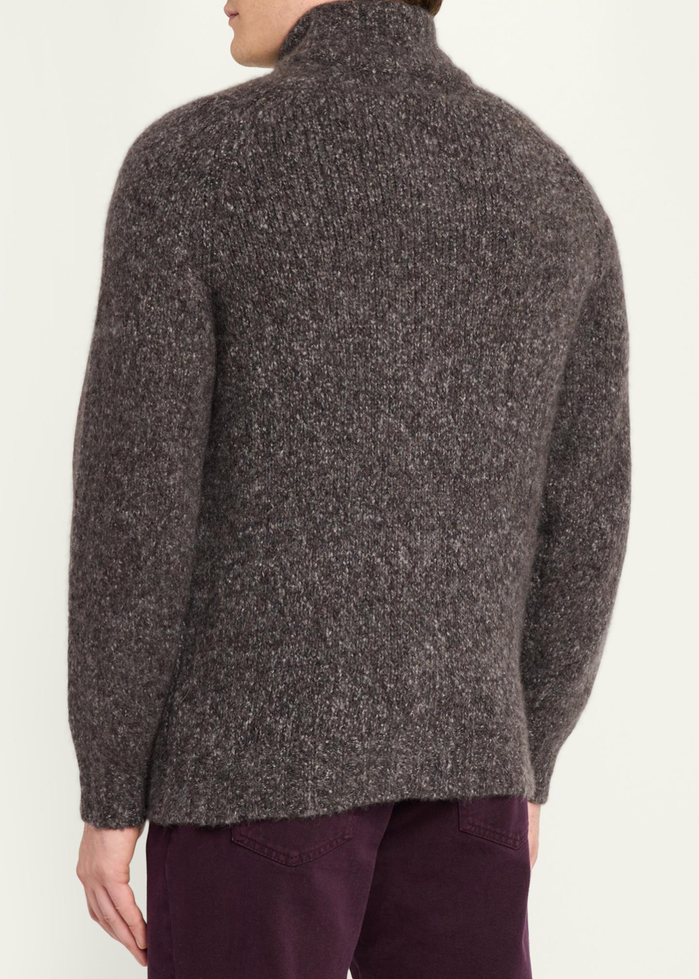 Brunello Cucinelli Men's Cashmere and Silk Melange Full-Zip