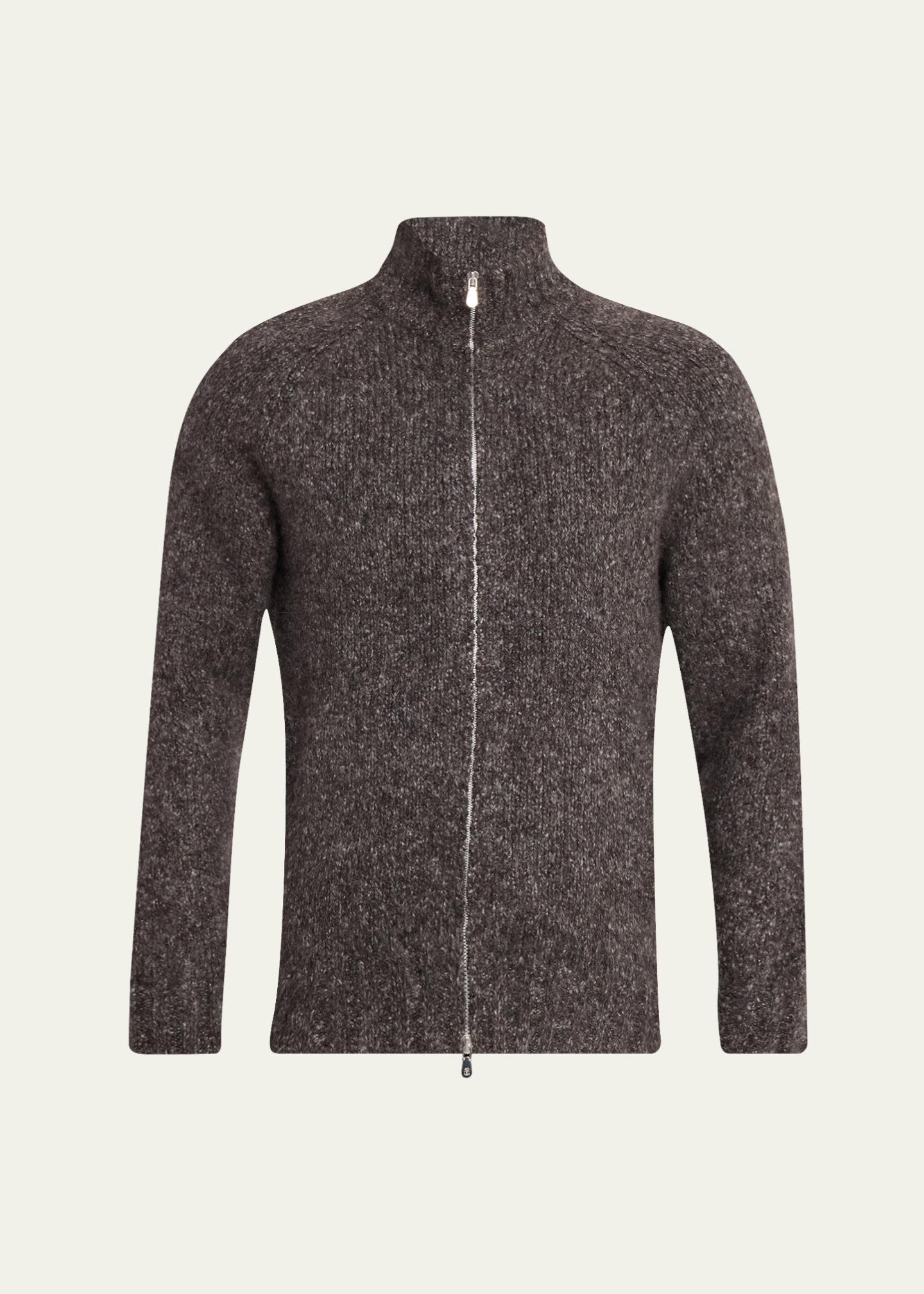 Brunello Cucinelli Men's Cashmere and Silk Melange Full-Zip