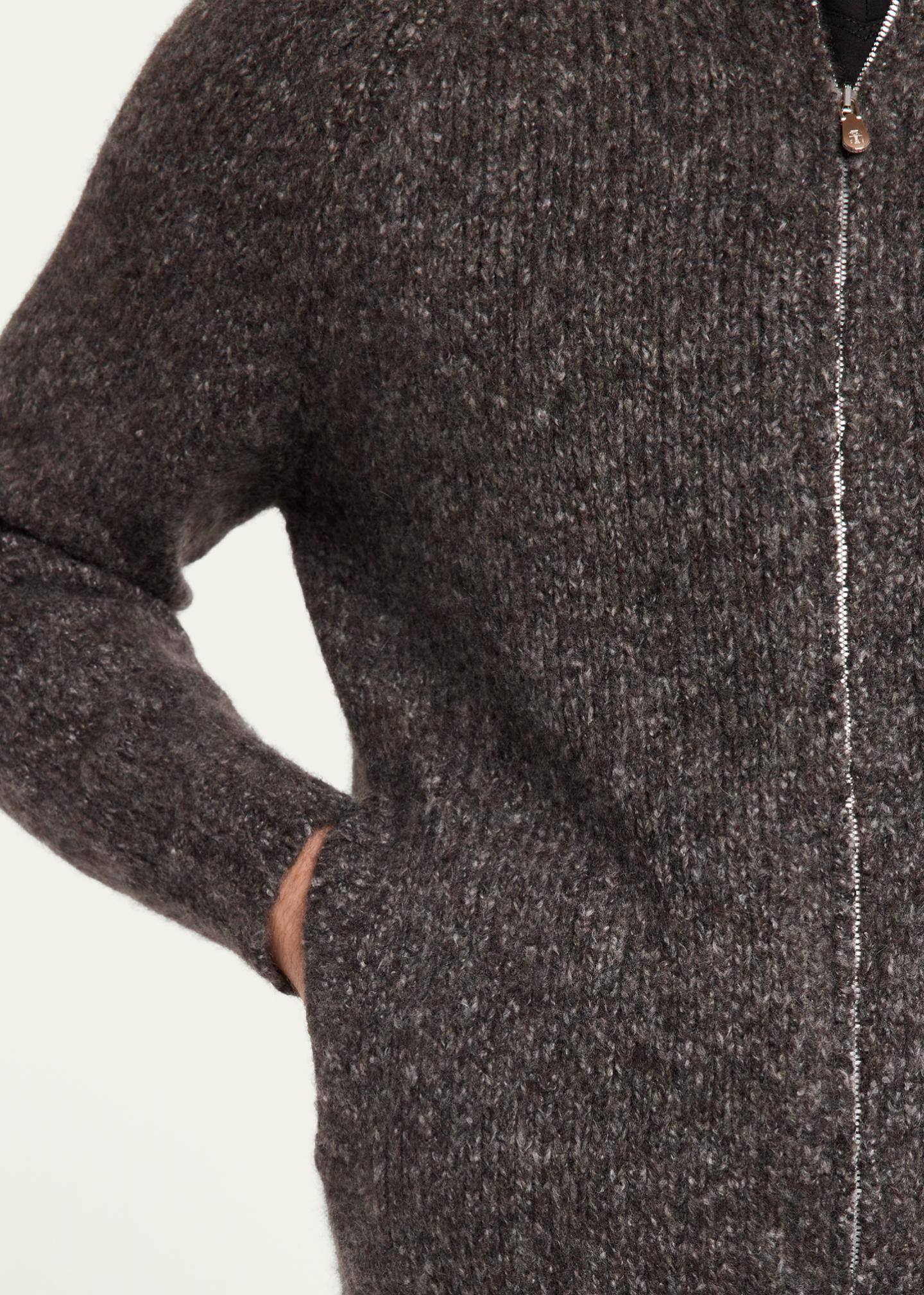 Brunello Cucinelli Men's Cashmere and Silk Melange Full-Zip