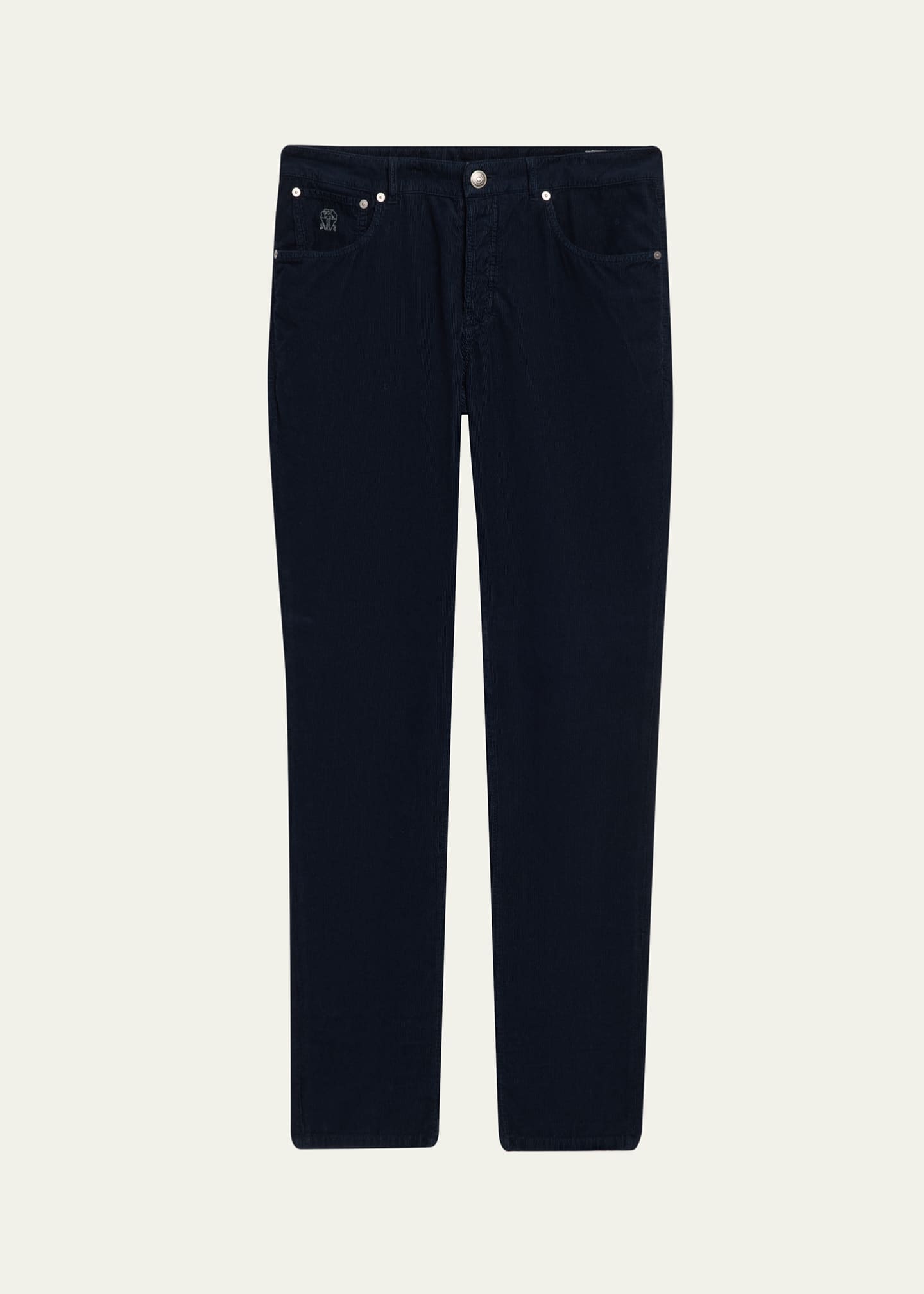 Brunello Cucinelli Men's Micro-Corduroy Straight Leg Five-Pocket