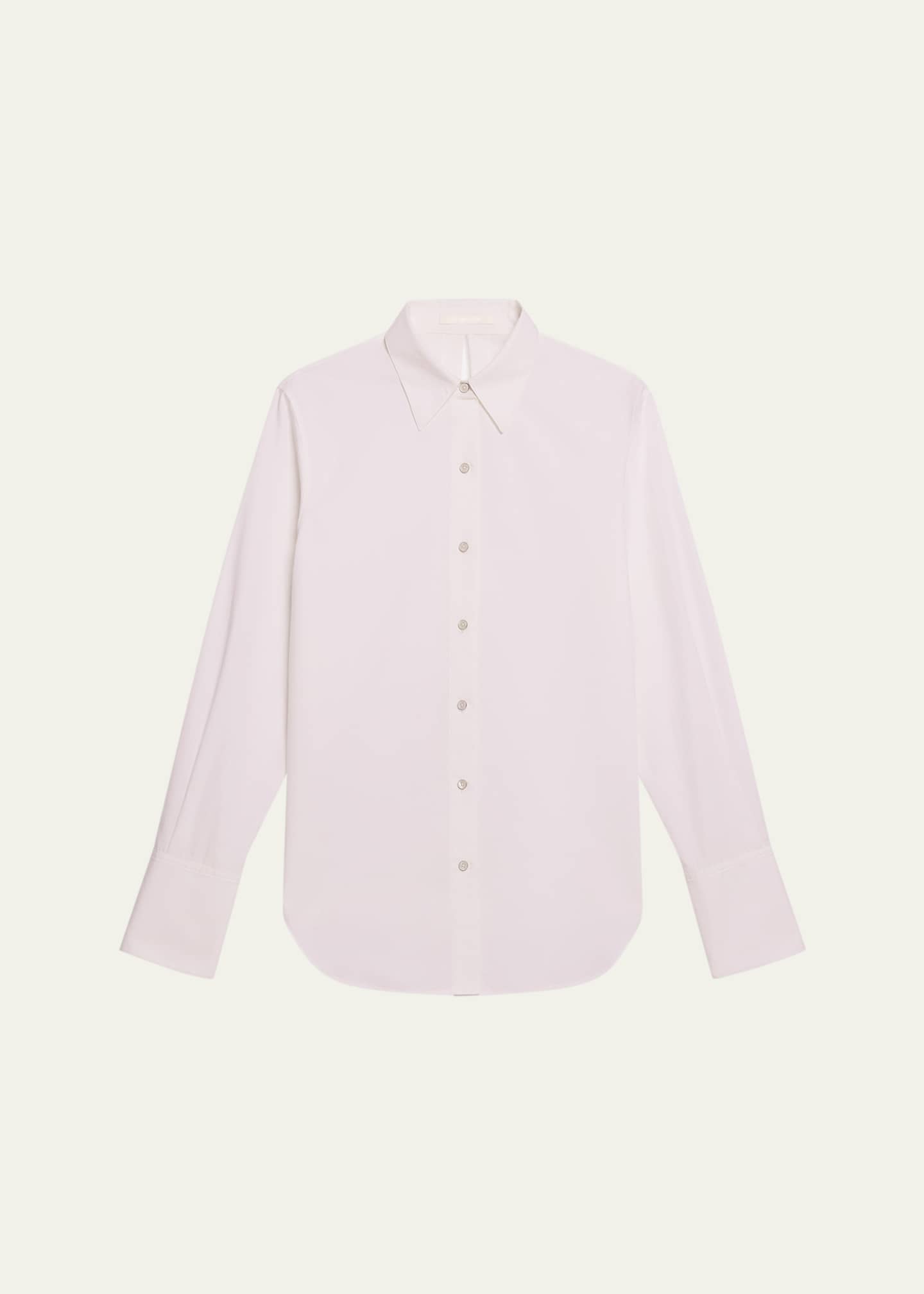 Helmut Lang Tie-Back Button-Front Cotton Shirt - Bergdorf Goodman