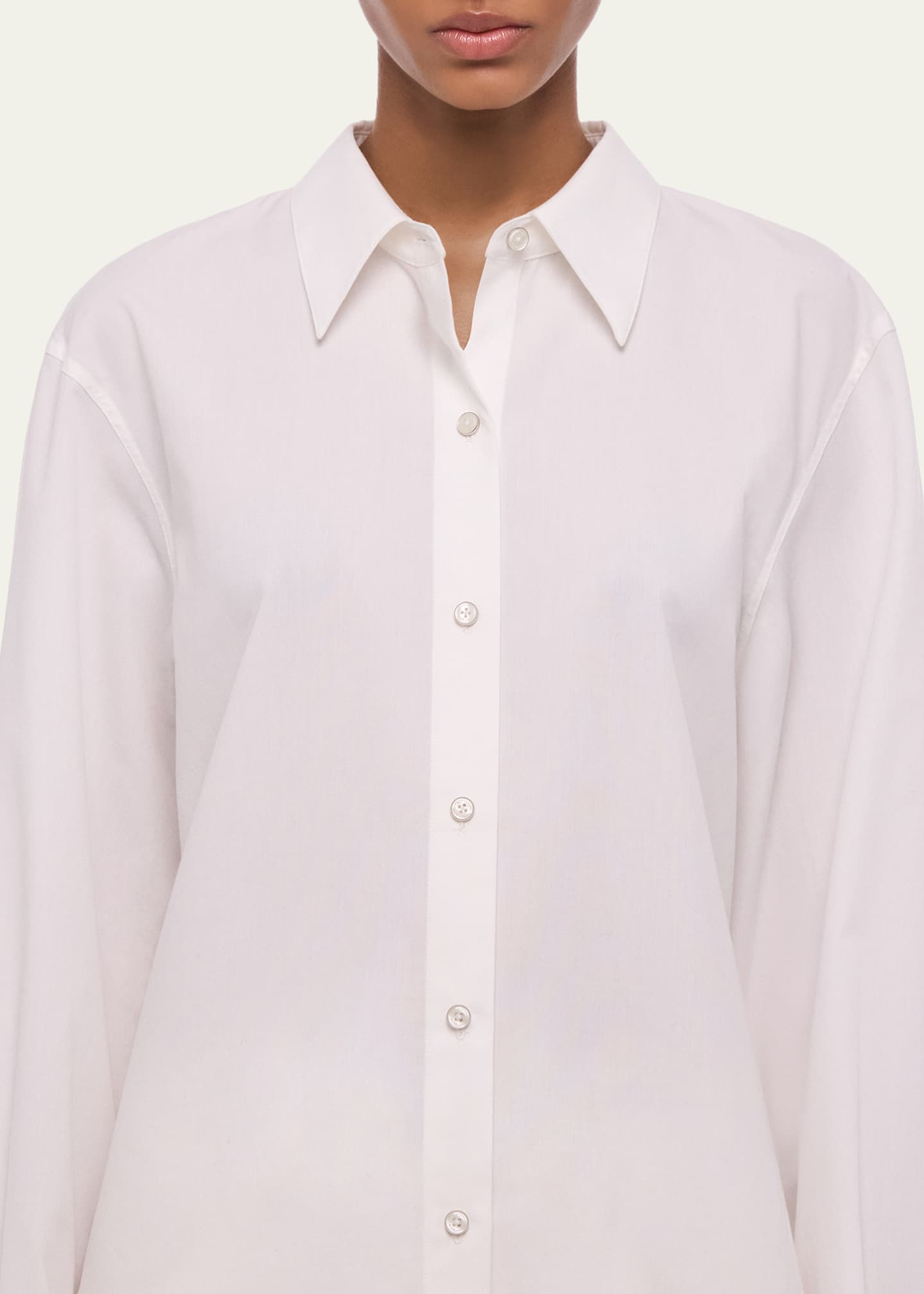 Helmut Lang Tie-Back Button-Front Cotton Shirt - Bergdorf Goodman