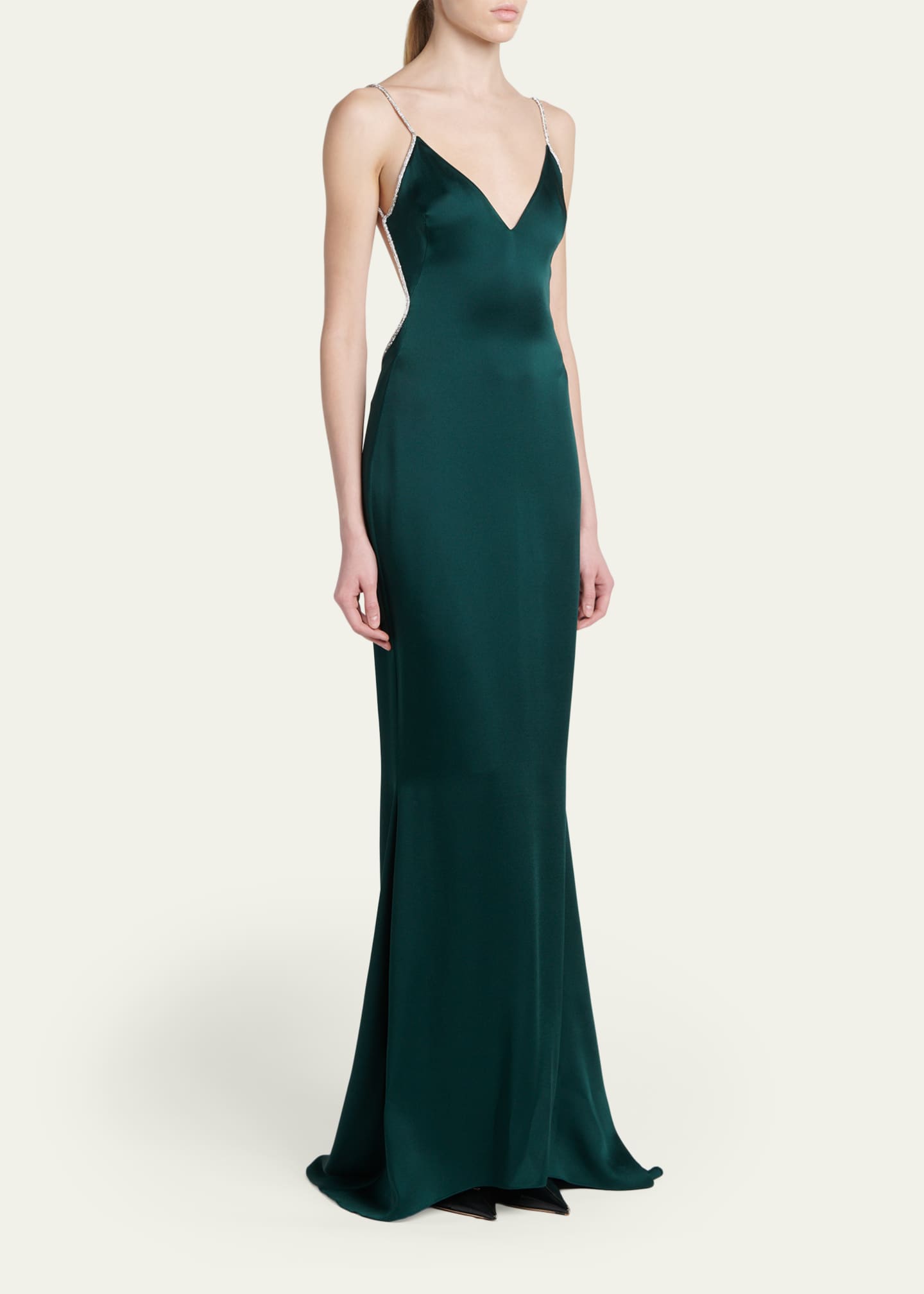 tom ford dress for Yves Saint Laurent F/W 2003 runway silk gown now available  it has a generous keyhole cutout at the front and cinches at the waist before falling to a gently draped midi skirt Tom Ford - Black Jersey