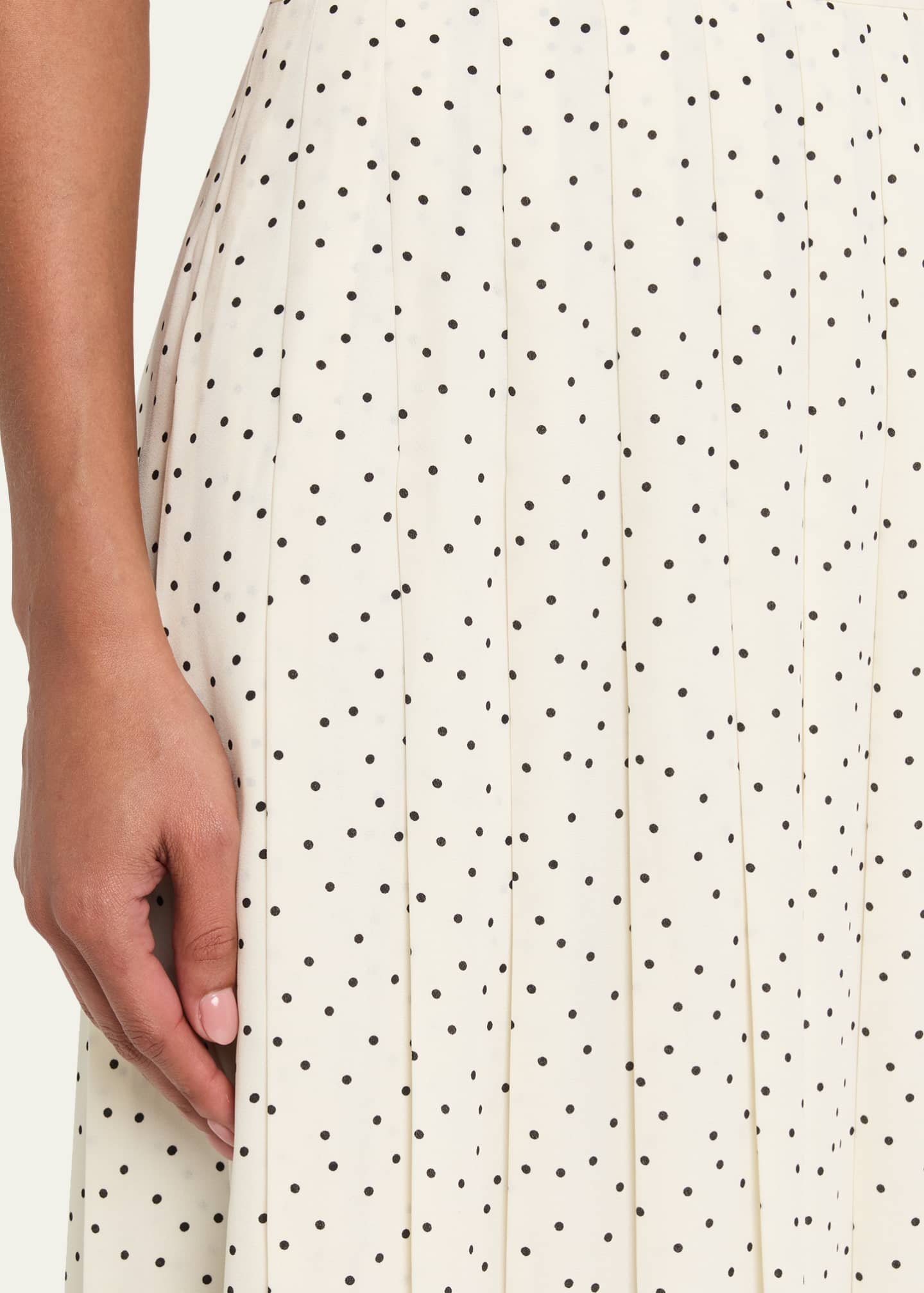 Theory Pleated Polka Dot Wrap Skirt - Bergdorf Goodman