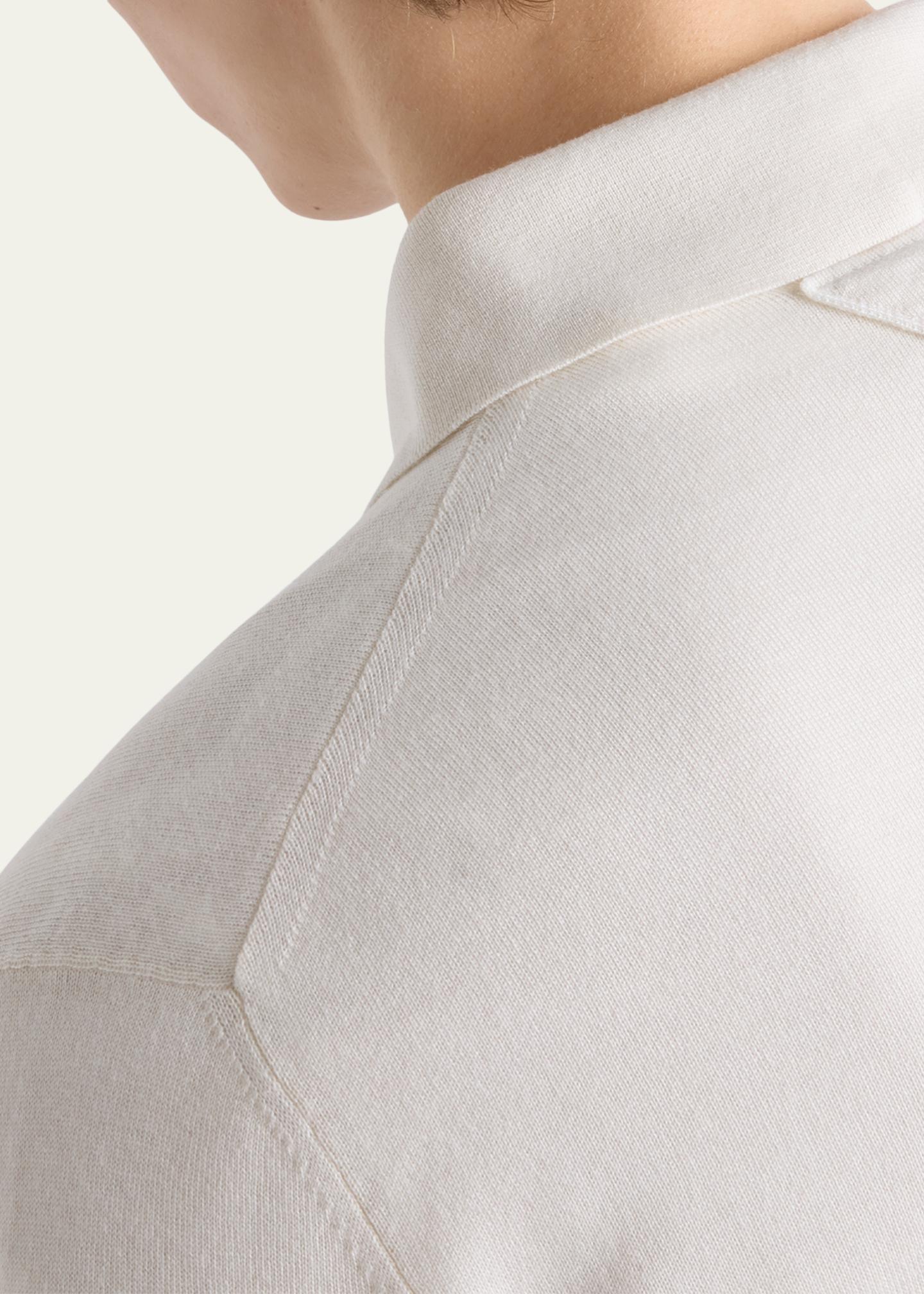 Prada Men's Cashmere and Silk Knit Short-Sleeve Polo Shirt - Bergdorf ...
