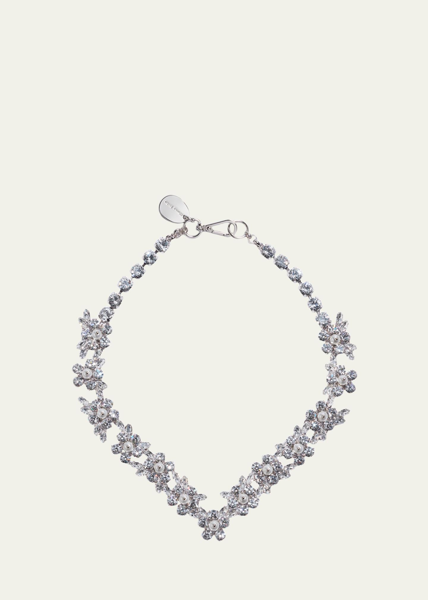 Simone Rocha V-Line Floral Necklace - Bergdorf Goodman