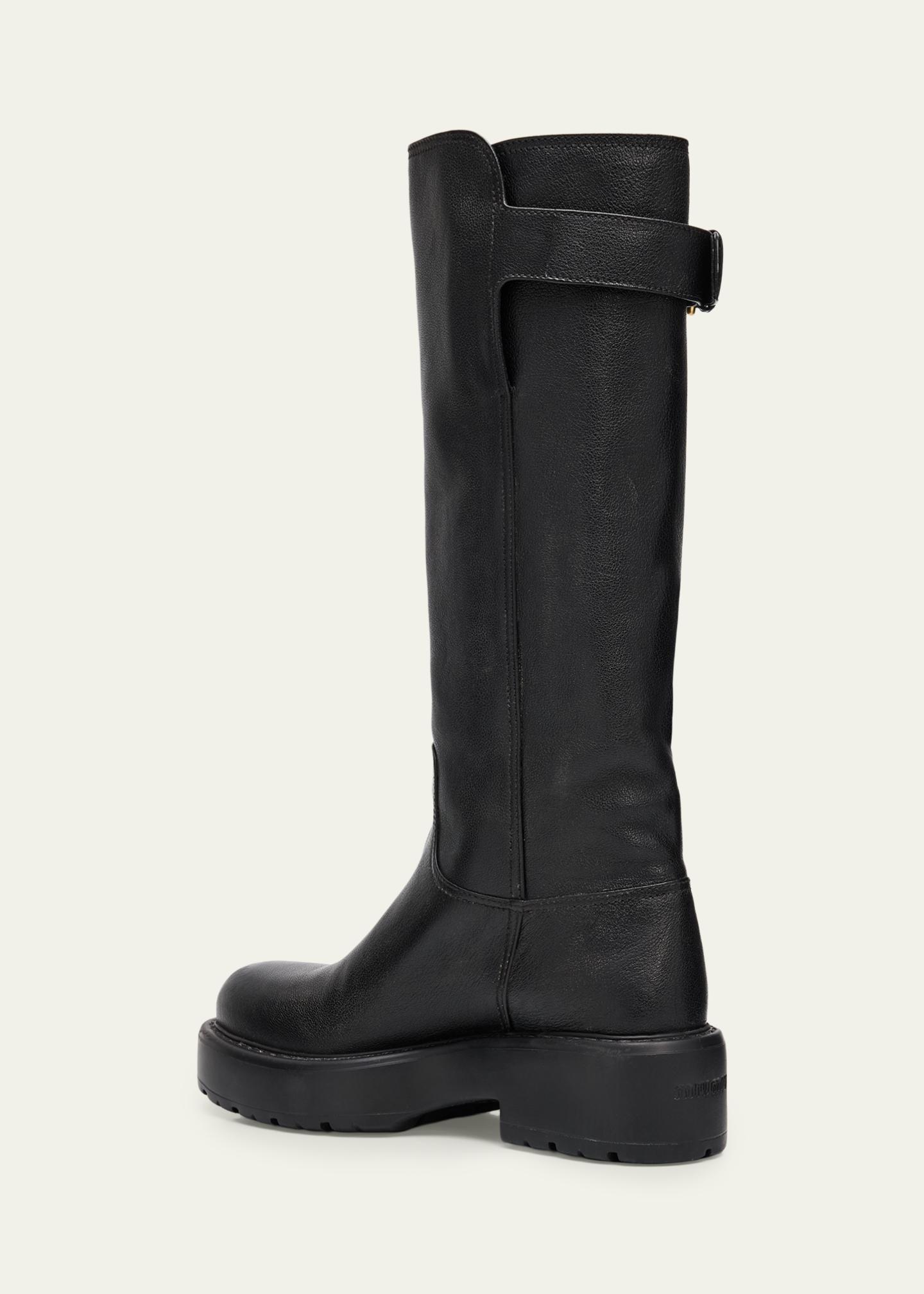 Miu Miu 55mm Leather Knee-High Lug-Sole Boots - Bergdorf Goodman
