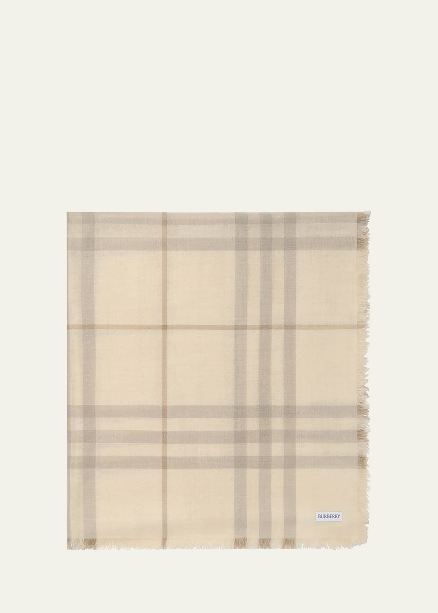 Burberry Wide Reversible Check Wool Silk Scarf - Bergdorf Goodman