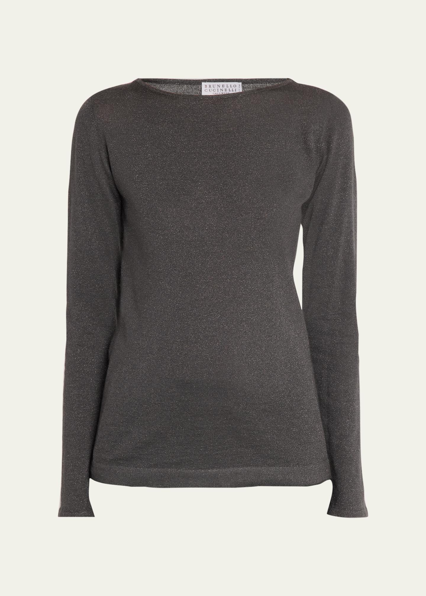 【値下げ】BRUNELLO CUCINELLI カシミヤシルクニット Brunello Cucinelli Cashmere-Silk Lurex Long-Sleeve Top - Bergdorf