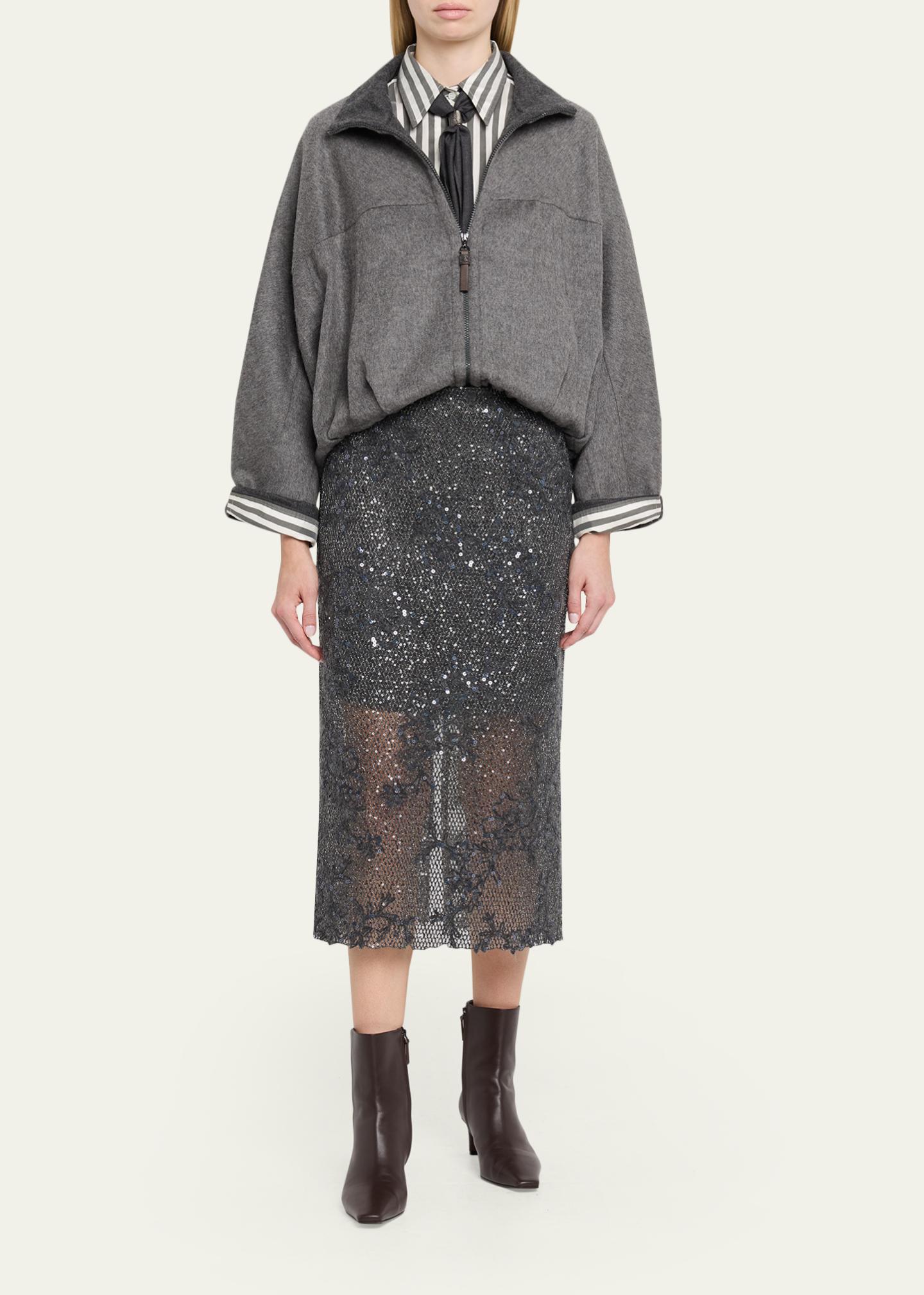 Brunello Cucinelli Fluid Double Wool Zipped Jacket - Bergdorf Goodman